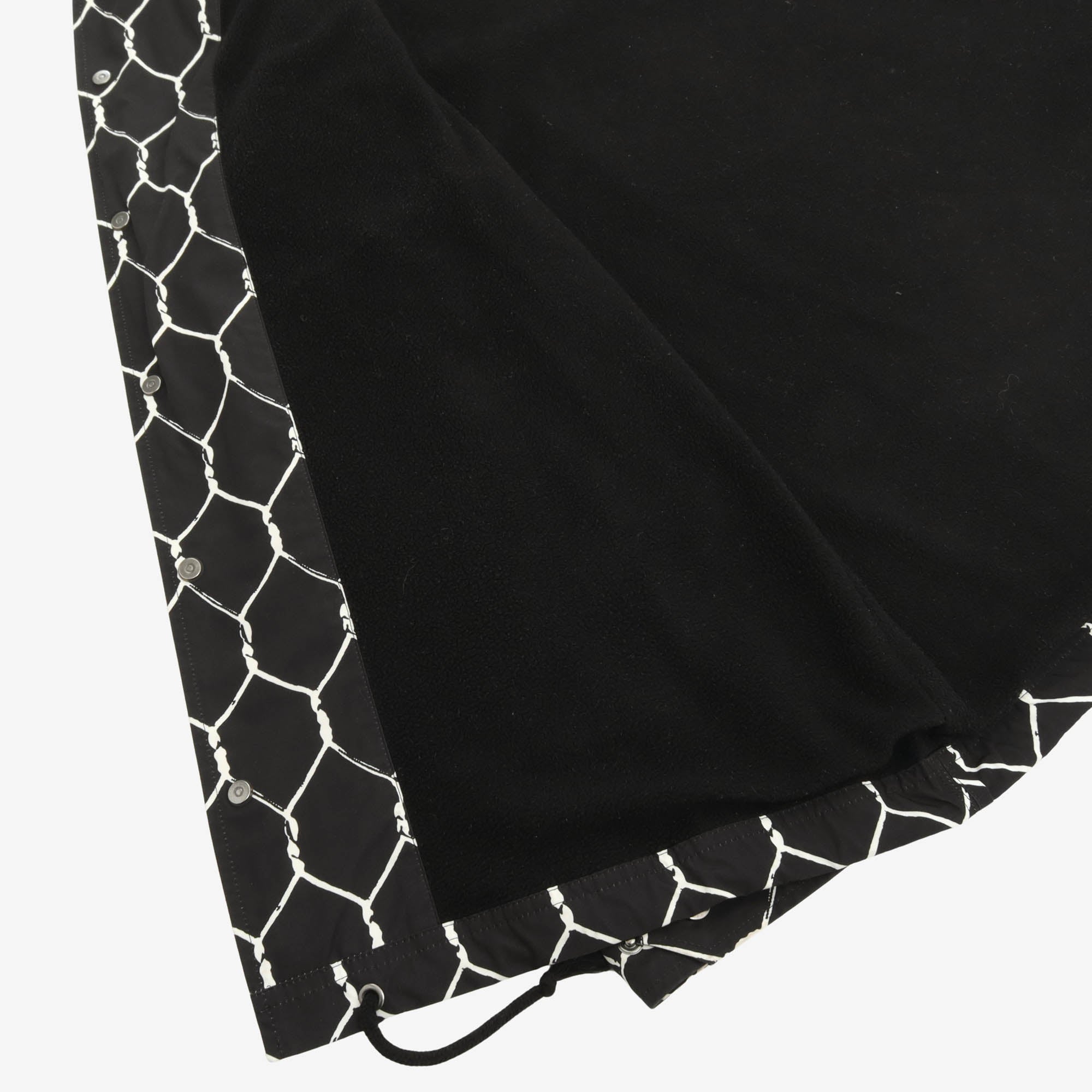 Wire Fence Print Hooded Coach Jacket