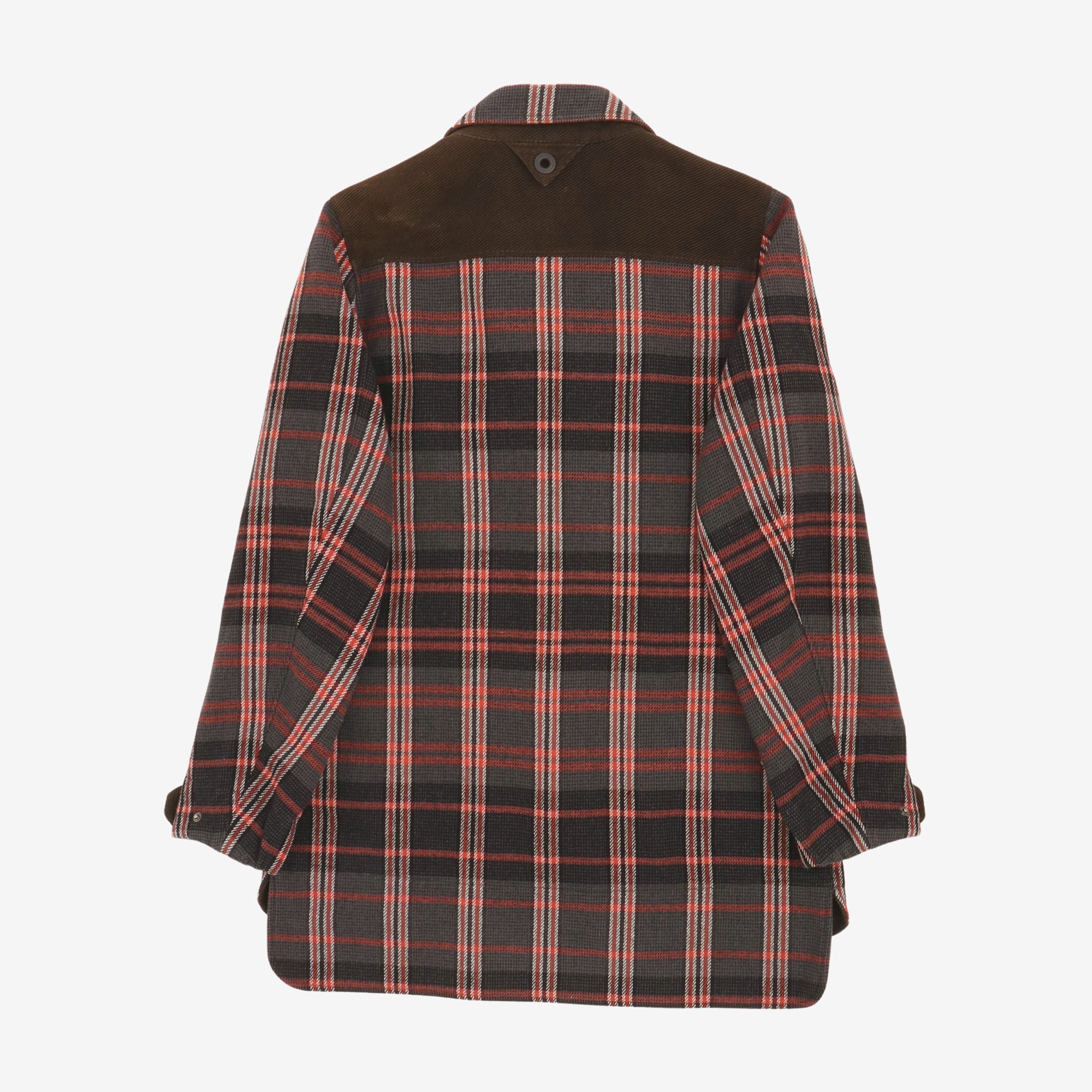 Wool Tweed Check Soutien Collar Jacket
