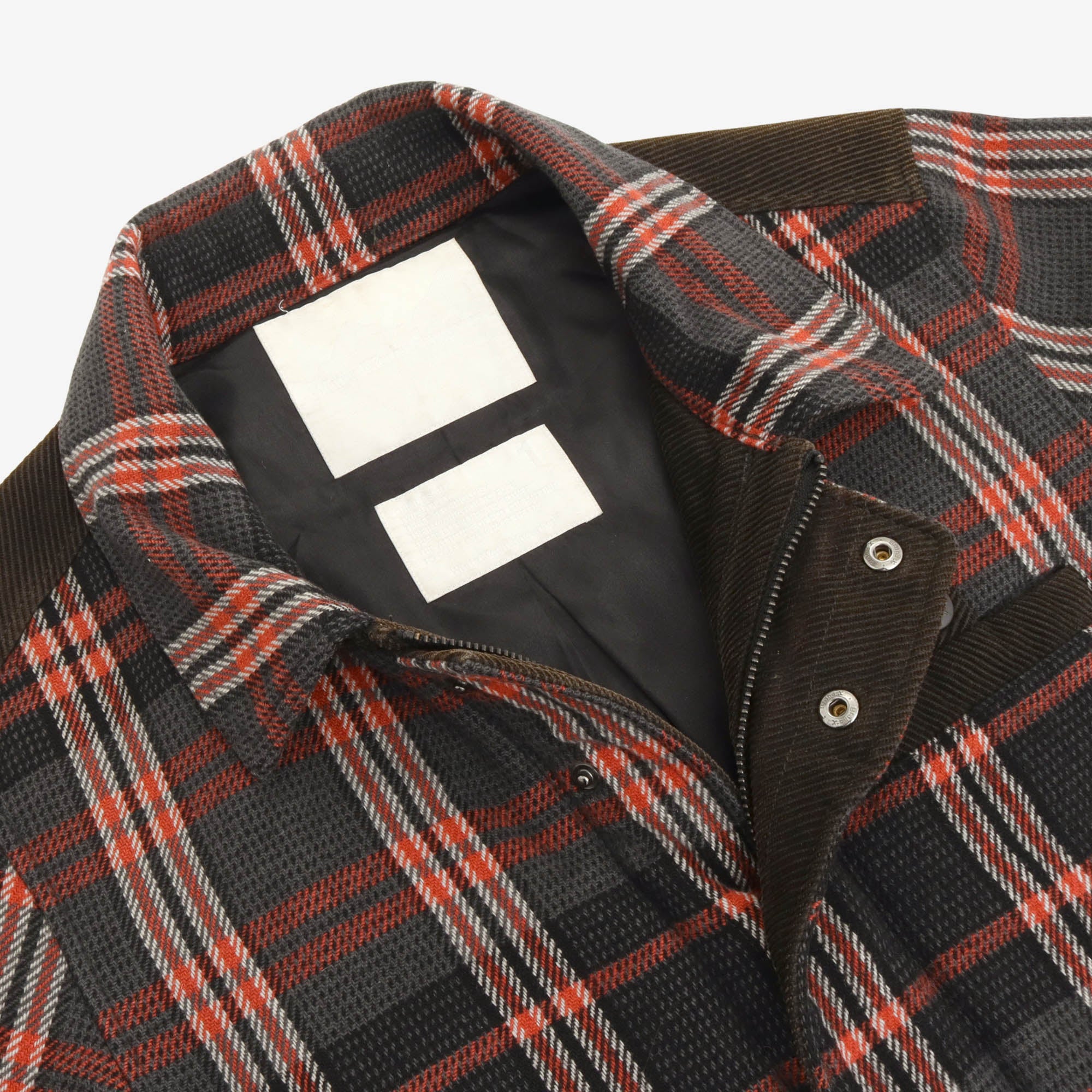 Wool Tweed Check Soutien Collar Jacket
