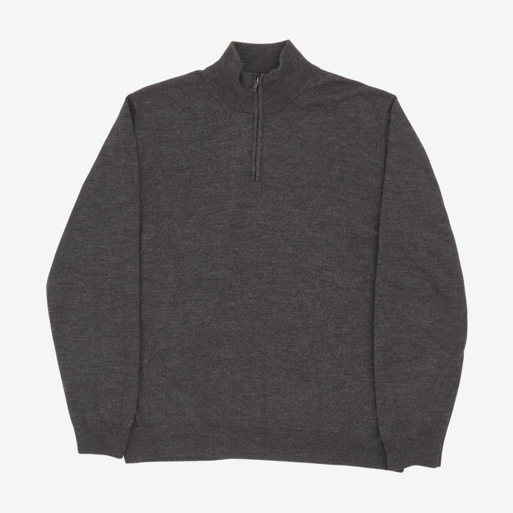 Merino Wool Quarter Zip Sweater
