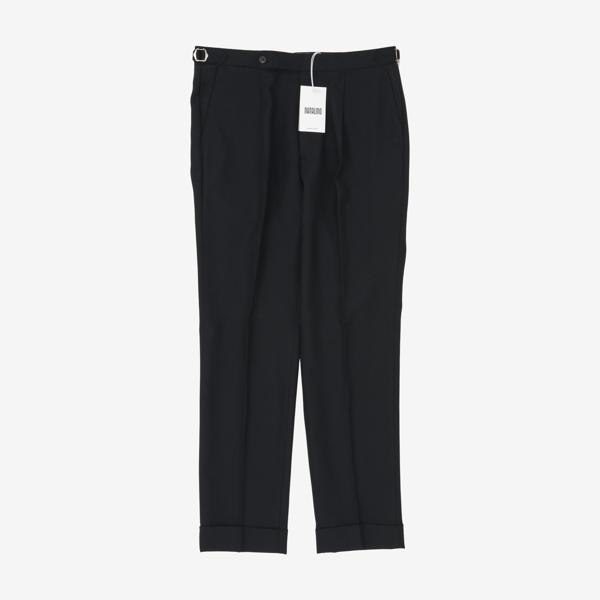 Relaxed Tropical Wool Pleated Trouser (34W X 31L)