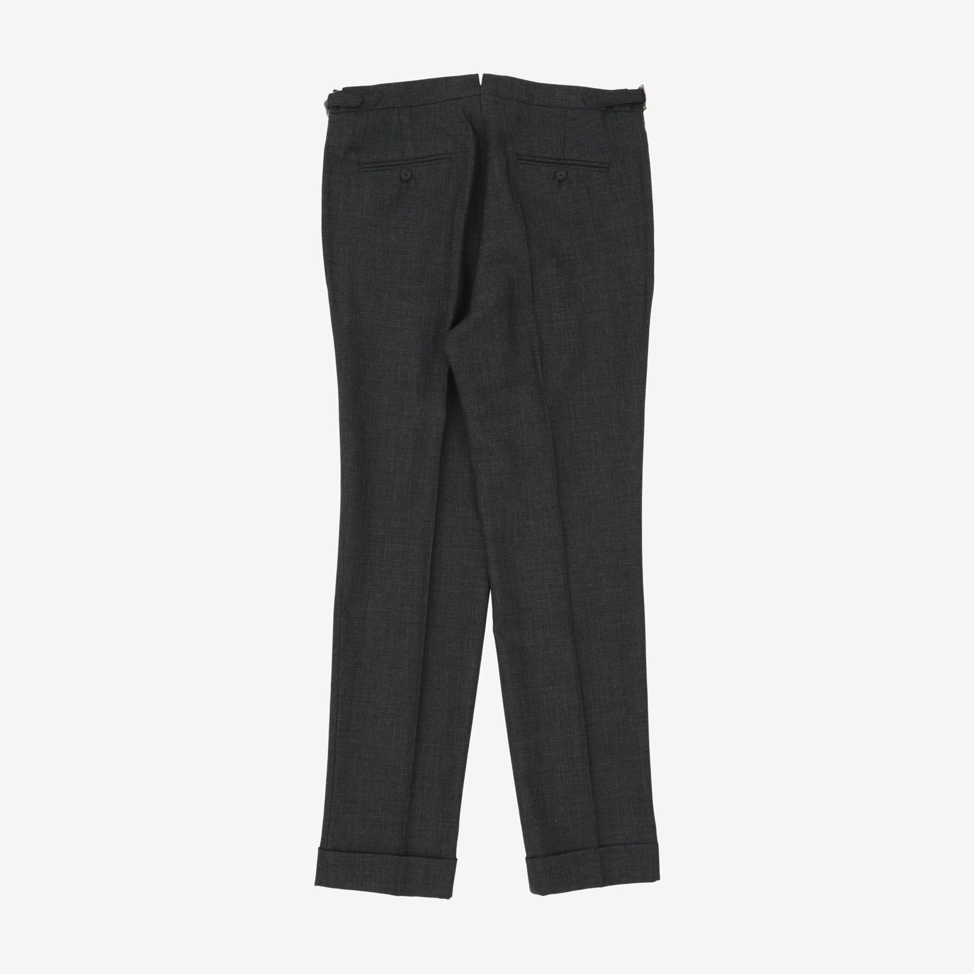 Relaxed Tropical Wool Pleated Trouser (34W X 31.5L)