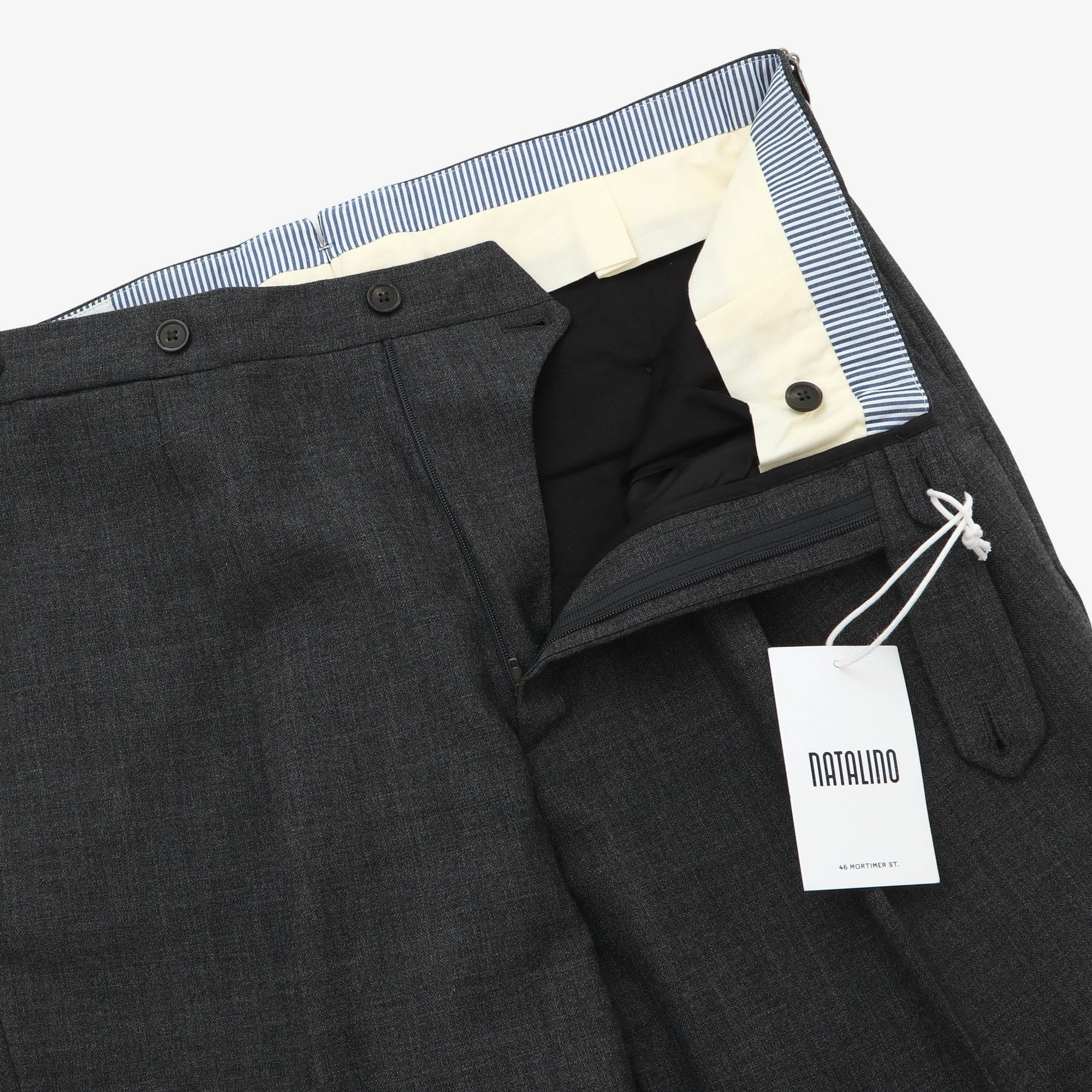 Relaxed Tropical Wool Pleated Trouser (34W X 31.5L)