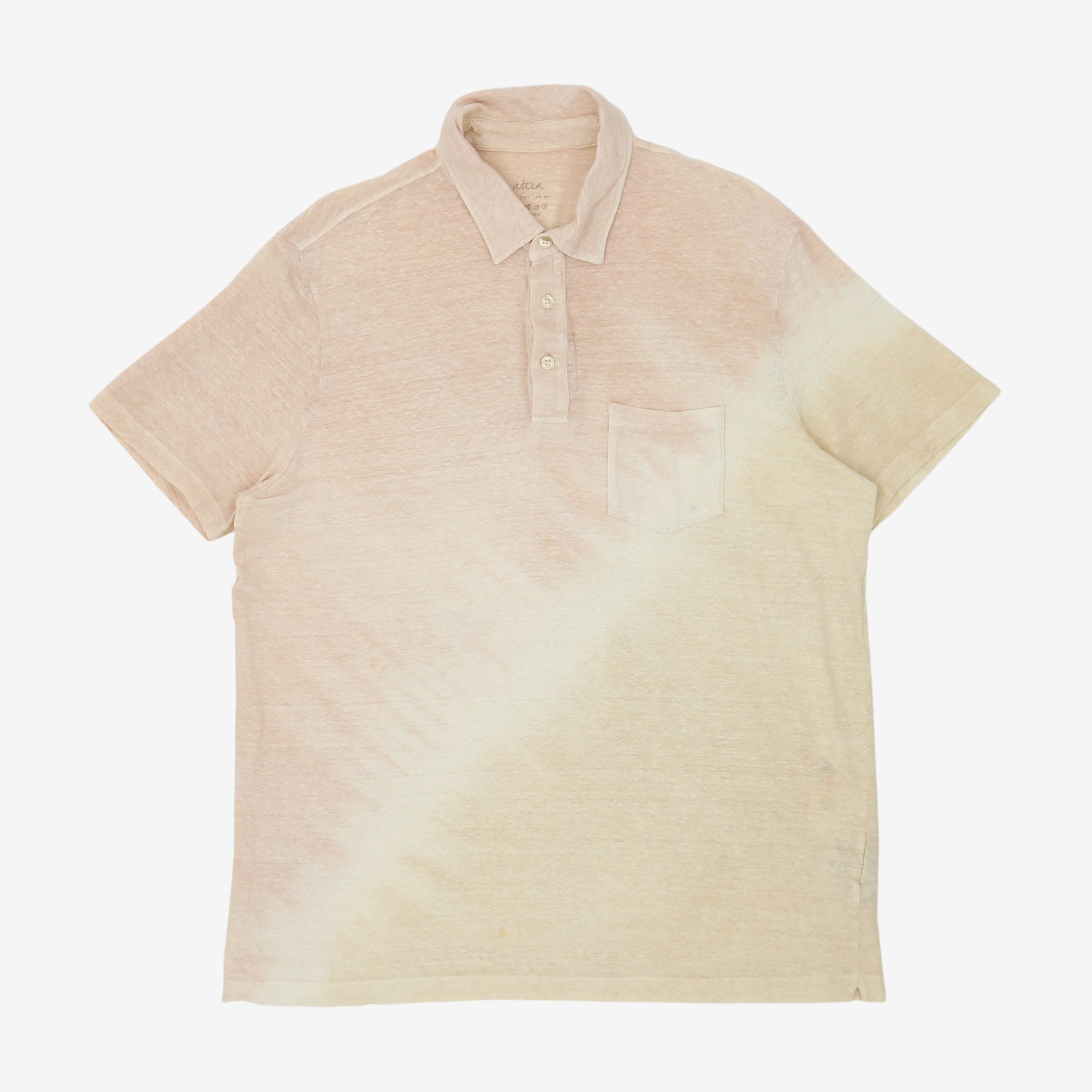 Tie Dyed Stretch Linen Polo