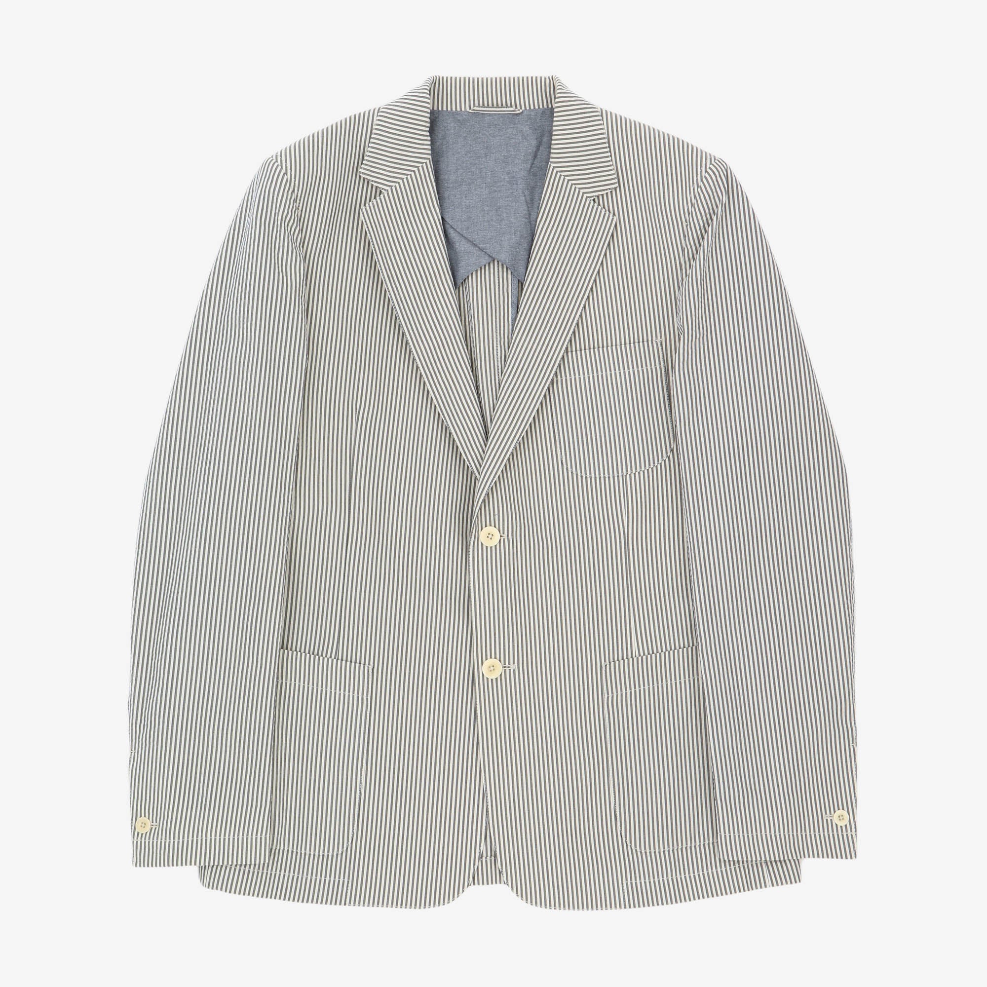 Striped Seersucker Blazer