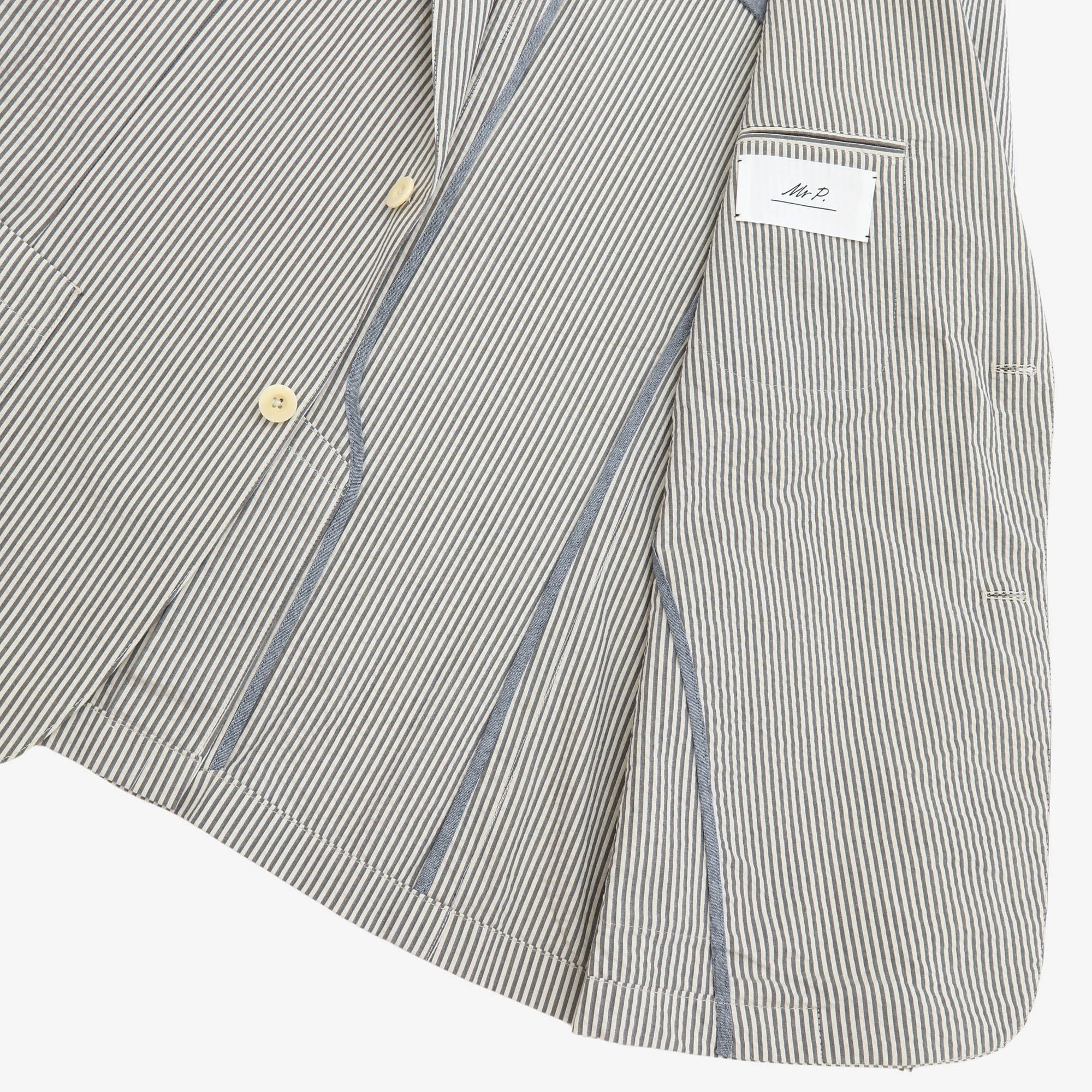 Striped Seersucker Blazer