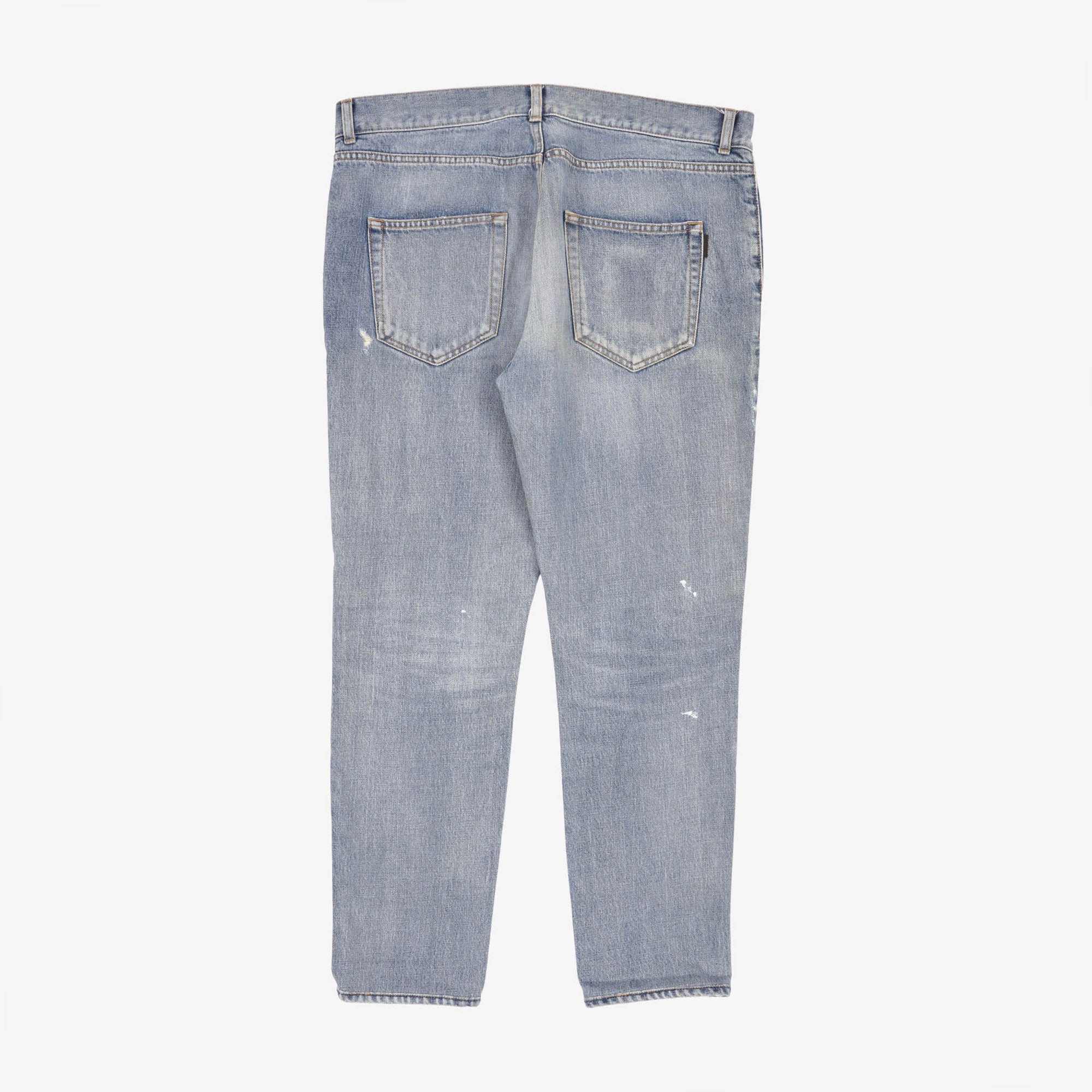 Slim-Fit Distressed Denim