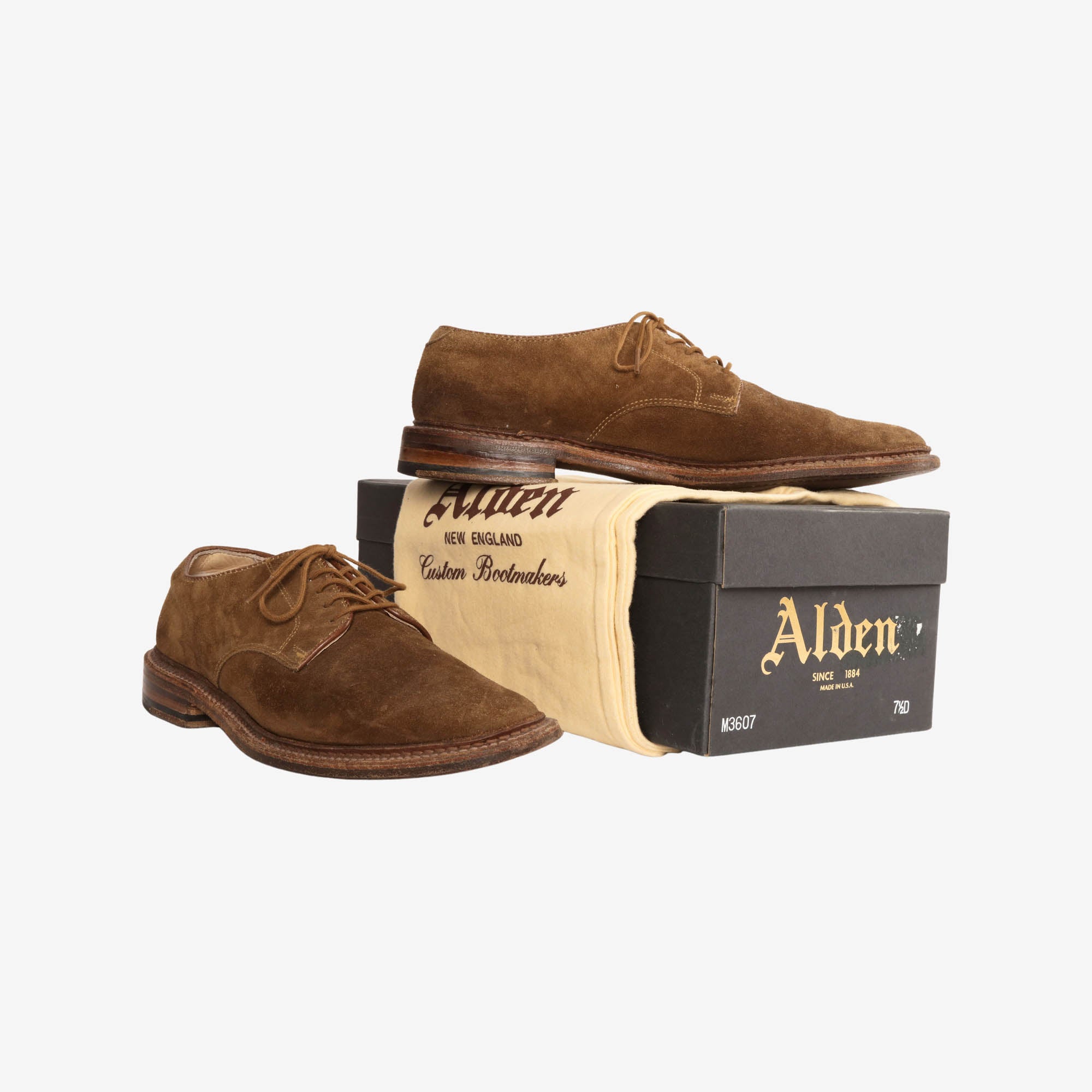 29336F Unlined Suede Plain Toe Blucher