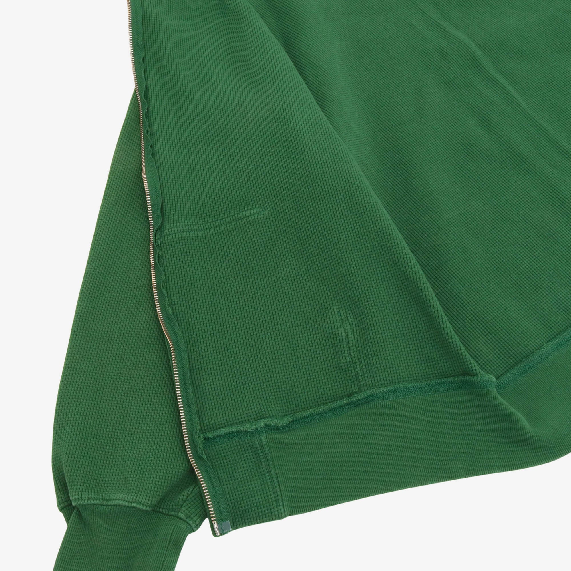 Stamp Waffle Zip Hoodie