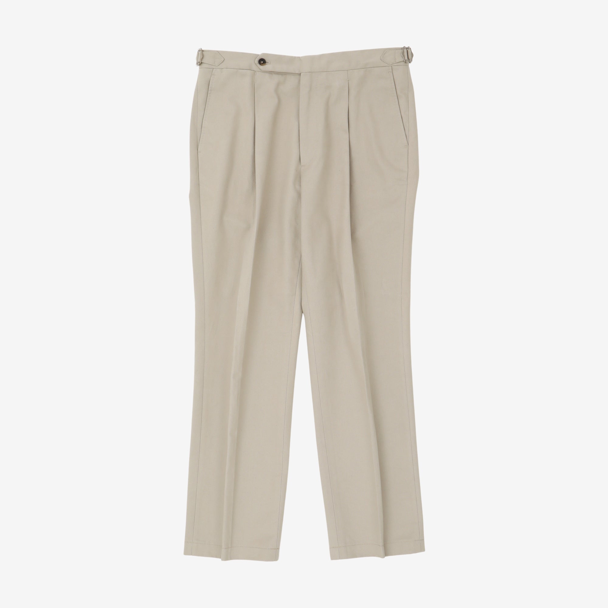 Brushed Cotton Pleated Trousers (34W X 30L)
