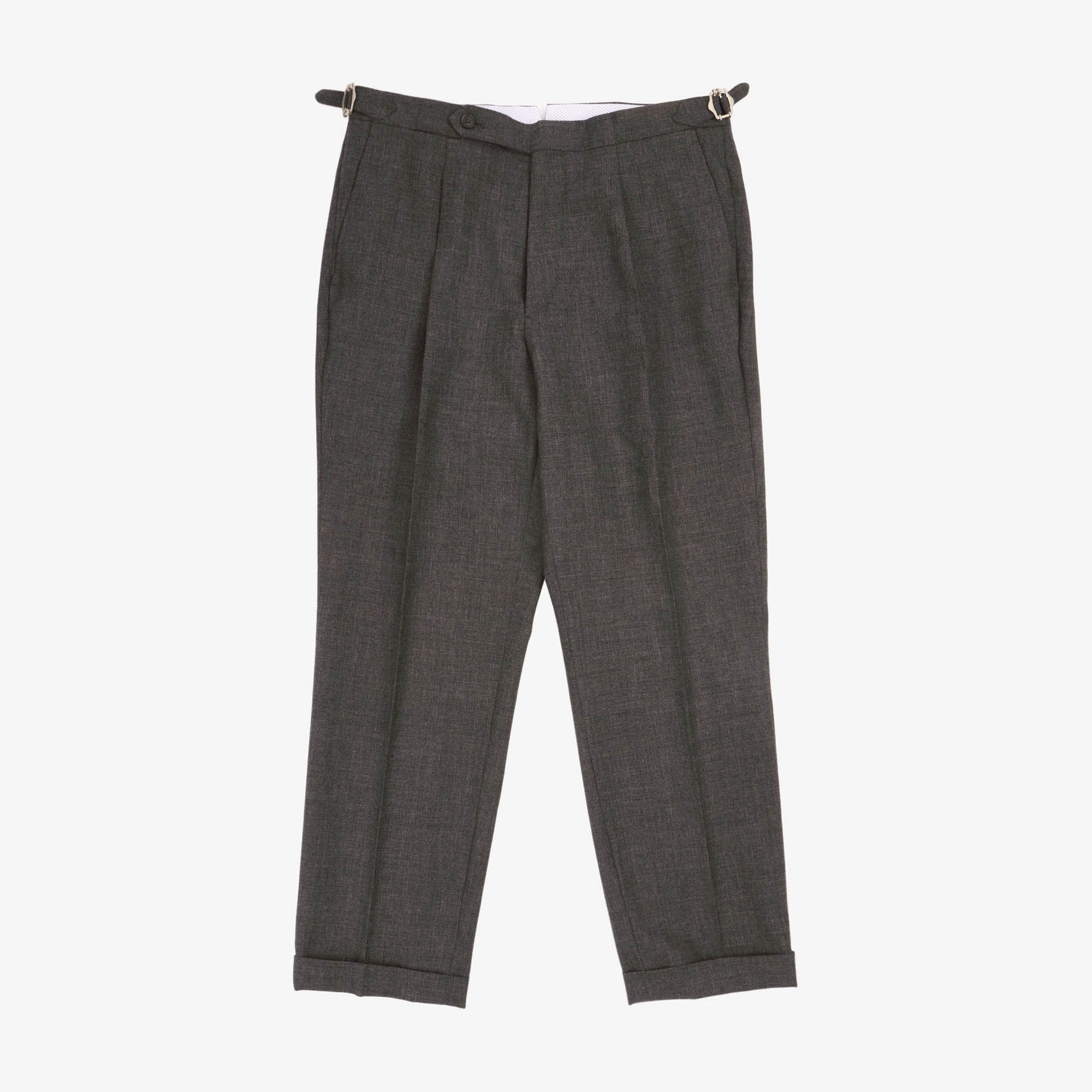 Tropical Wool Pleated Trousers (34W X 28L)