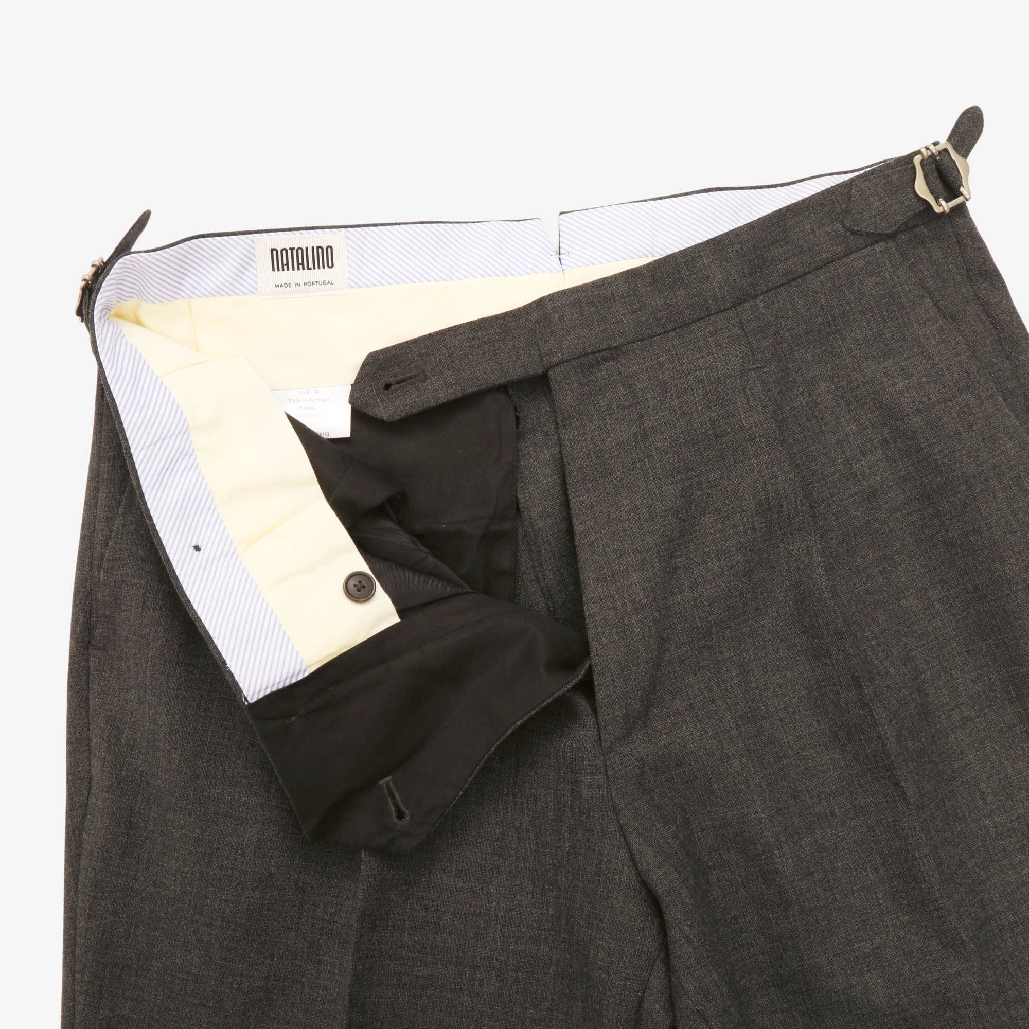 Tropical Wool Pleated Trousers (34W X 28L)