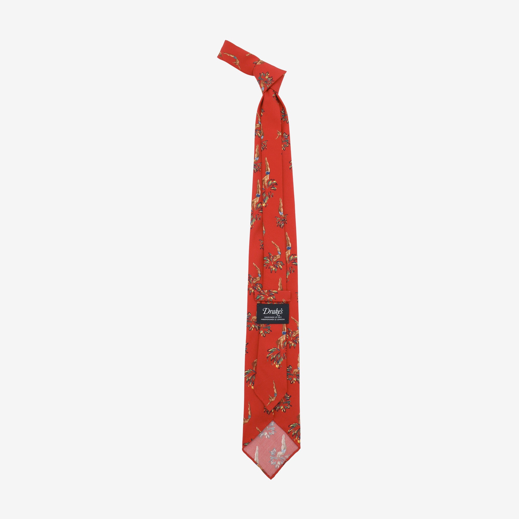 High Diver Printed Silk Tie