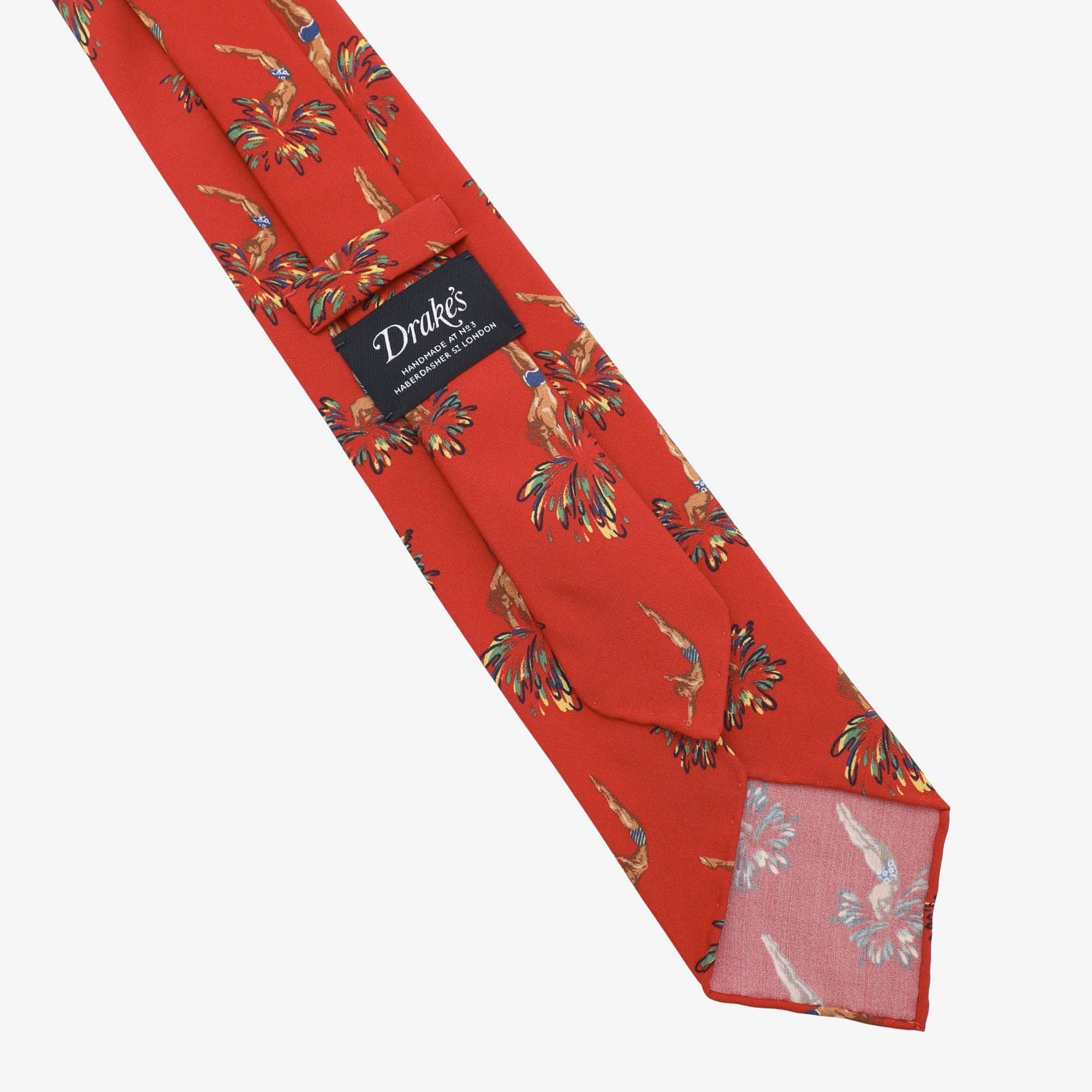 High Diver Printed Silk Tie