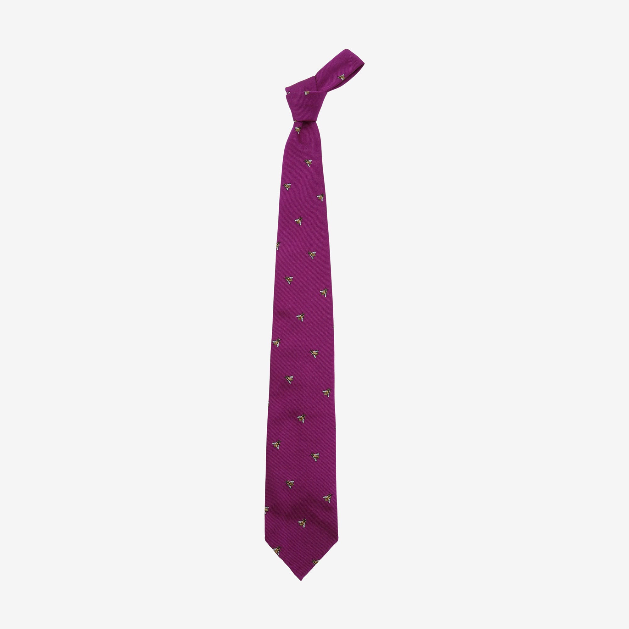 Bee Embroidered Silk Tie