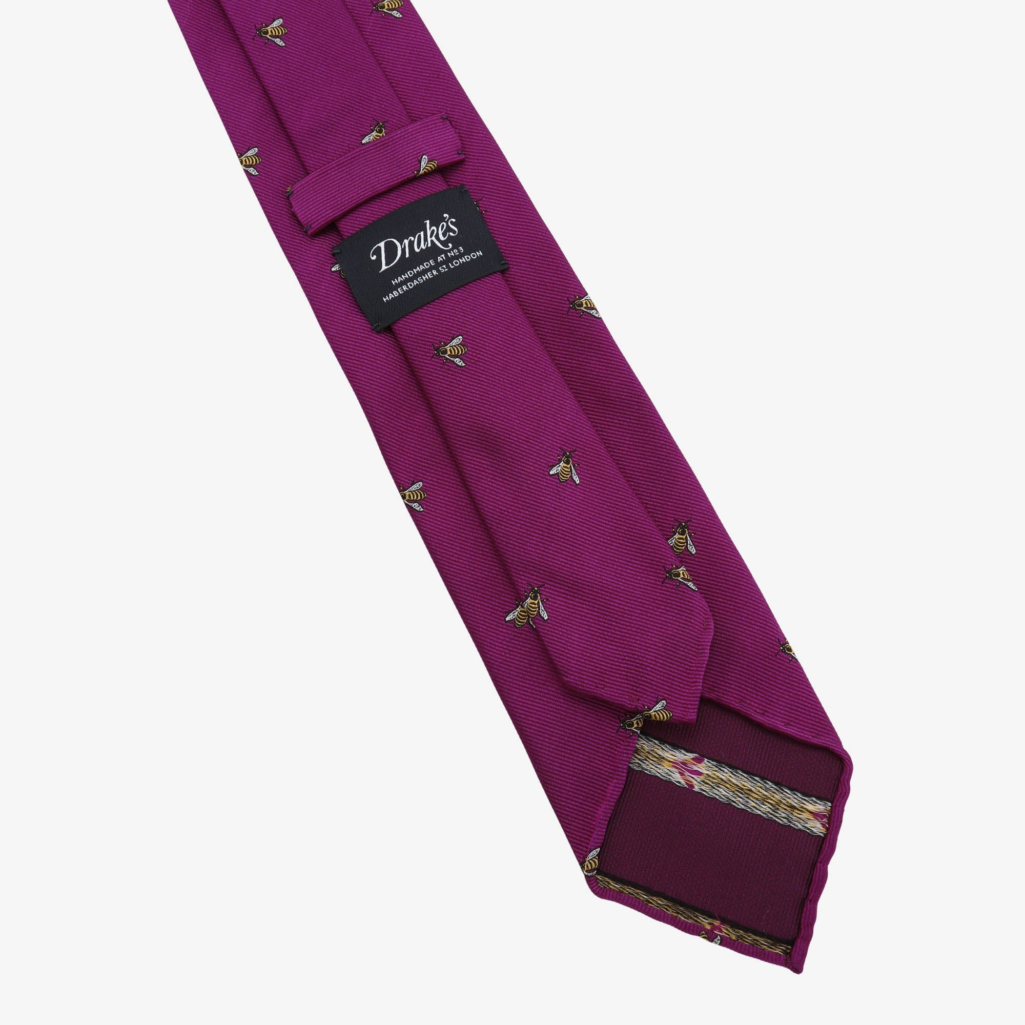 Bee Embroidered Silk Tie