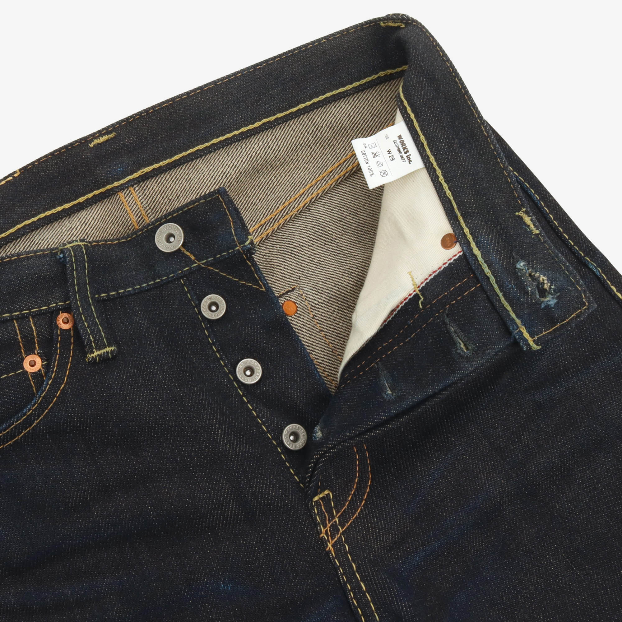 25oz Selvedge Denim Slim Straight Cut Jeans (29W X 34.5L)