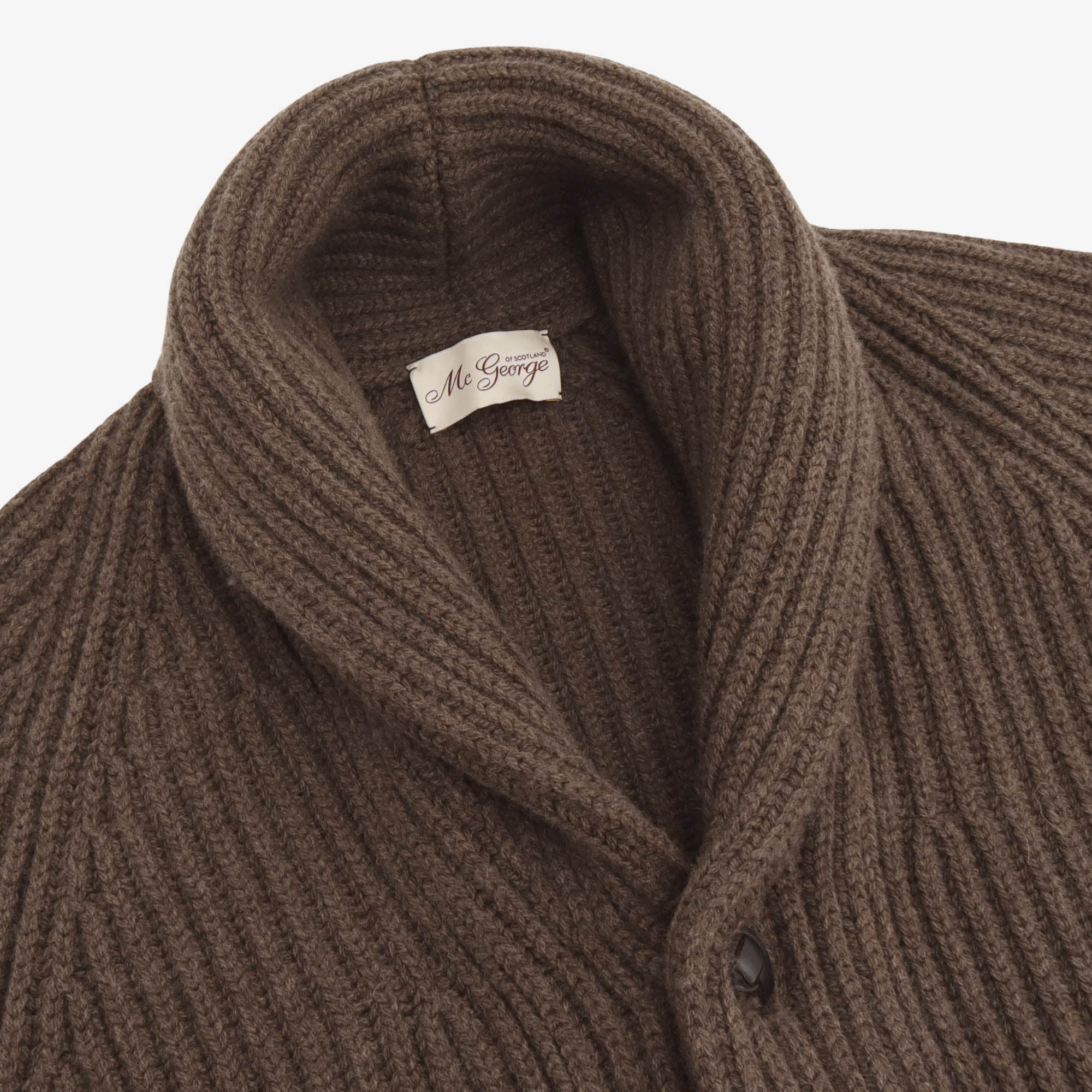 Wide Rib Shawl Collar Cardigan