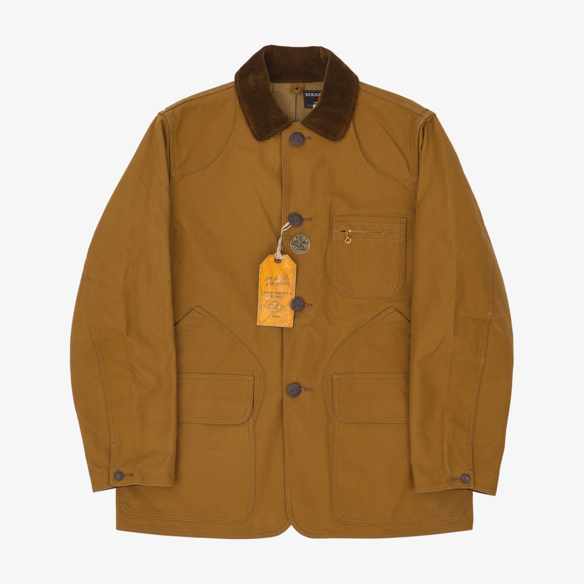 Corduroy Collar Canvas Hunting Jacket