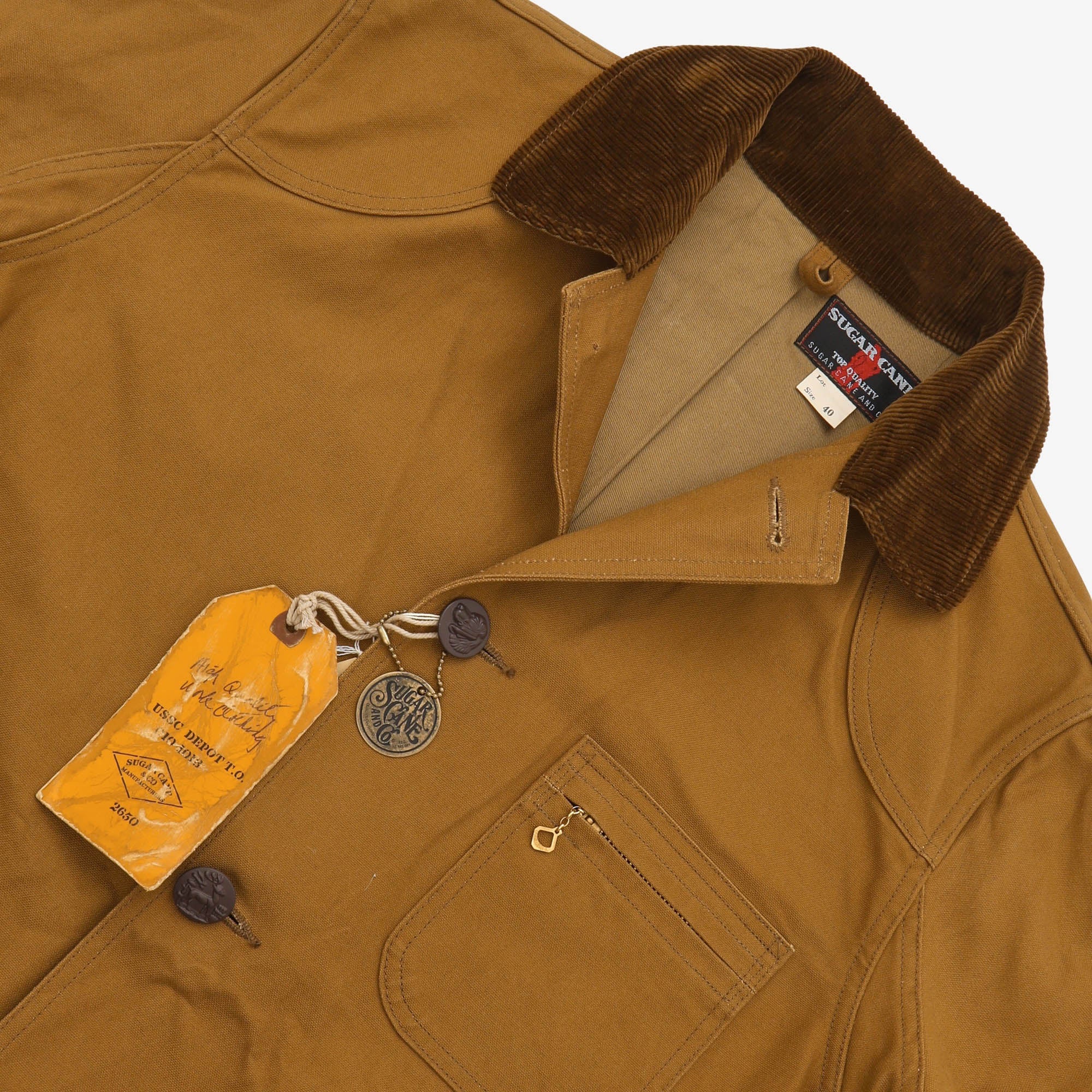 Corduroy Collar Canvas Hunting Jacket