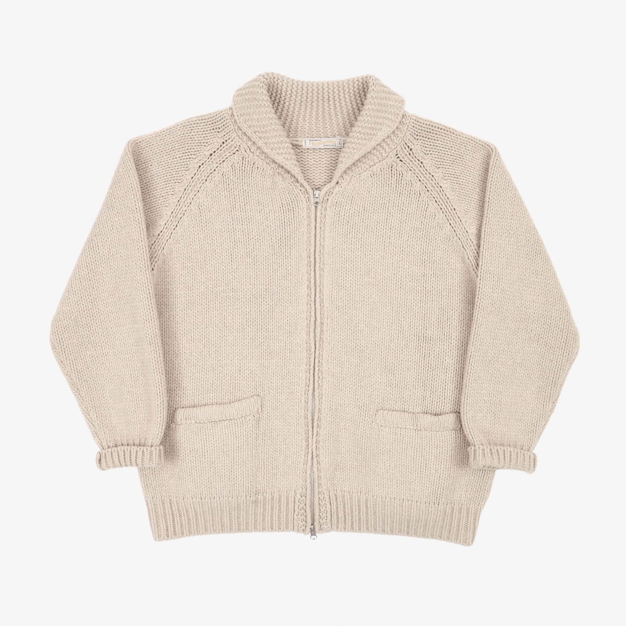 Heavy Cowichan Zip Up Cardigan