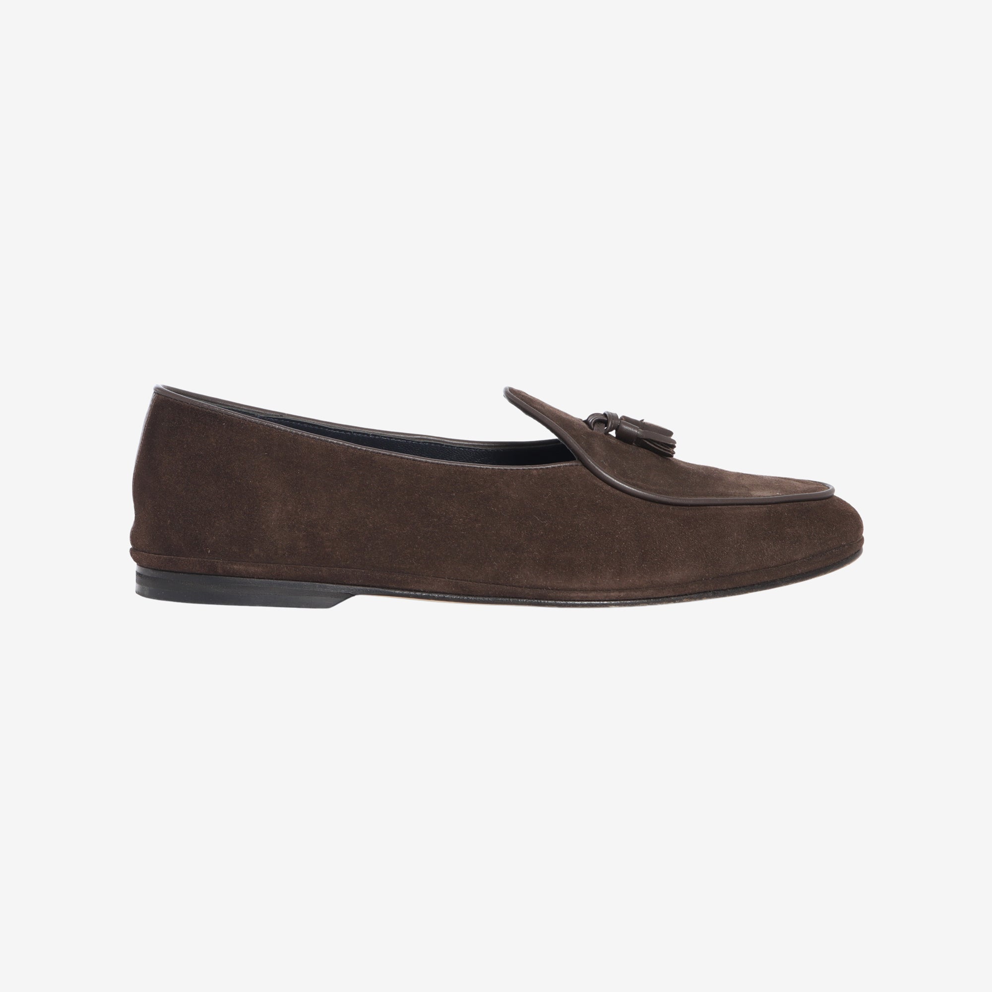 Marphy Tasselled Leather Trimmed Suede Loafers