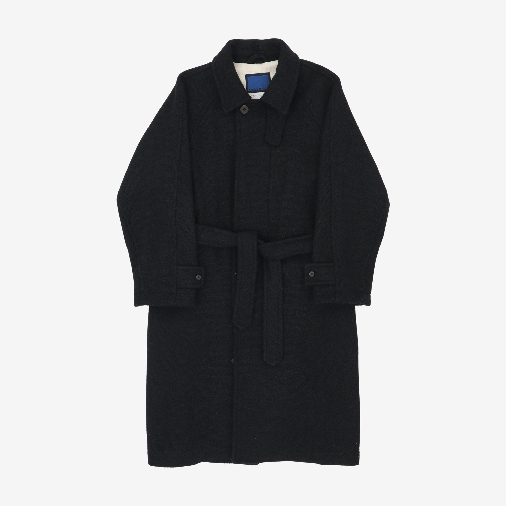 Donegal Tweed Oversized Balmacaan Coat