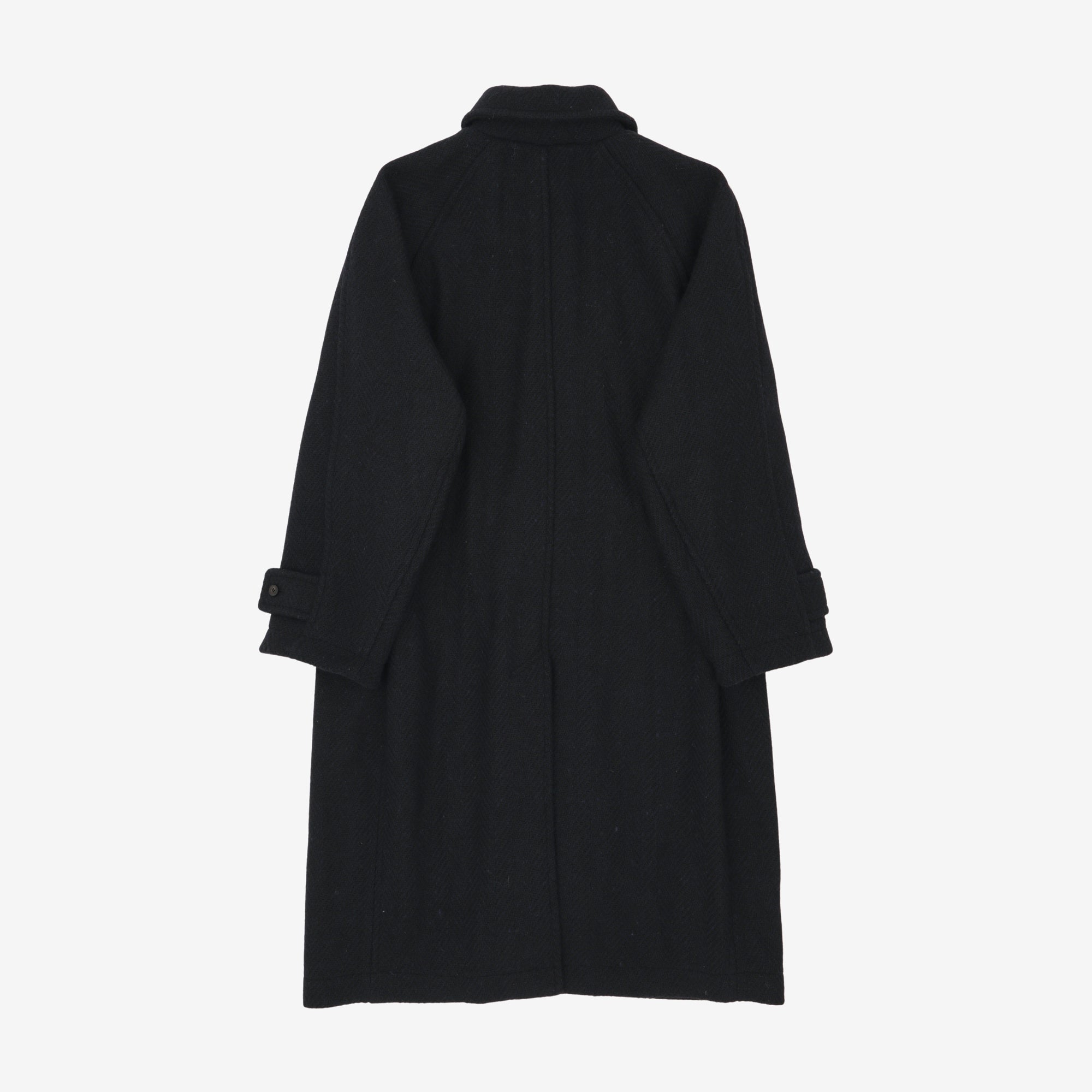 Donegal Tweed Oversized Balmacaan Coat