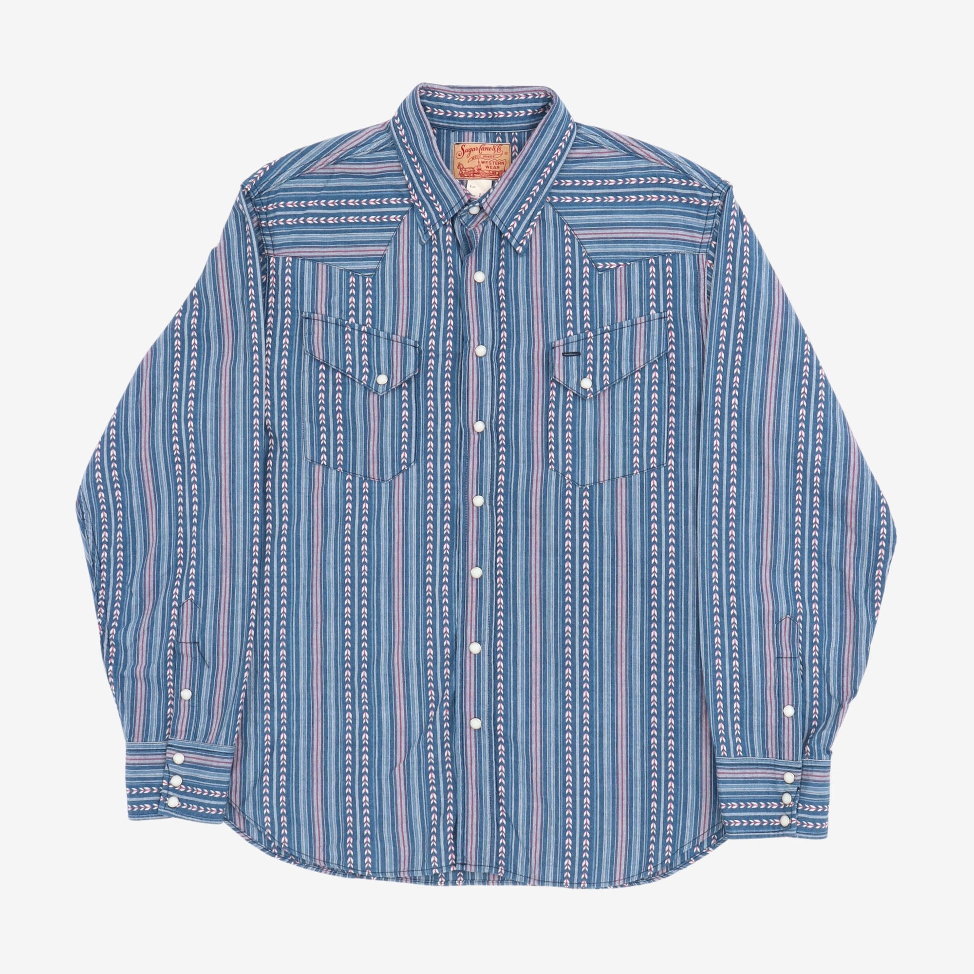 Dobby Stripe Western Shirt