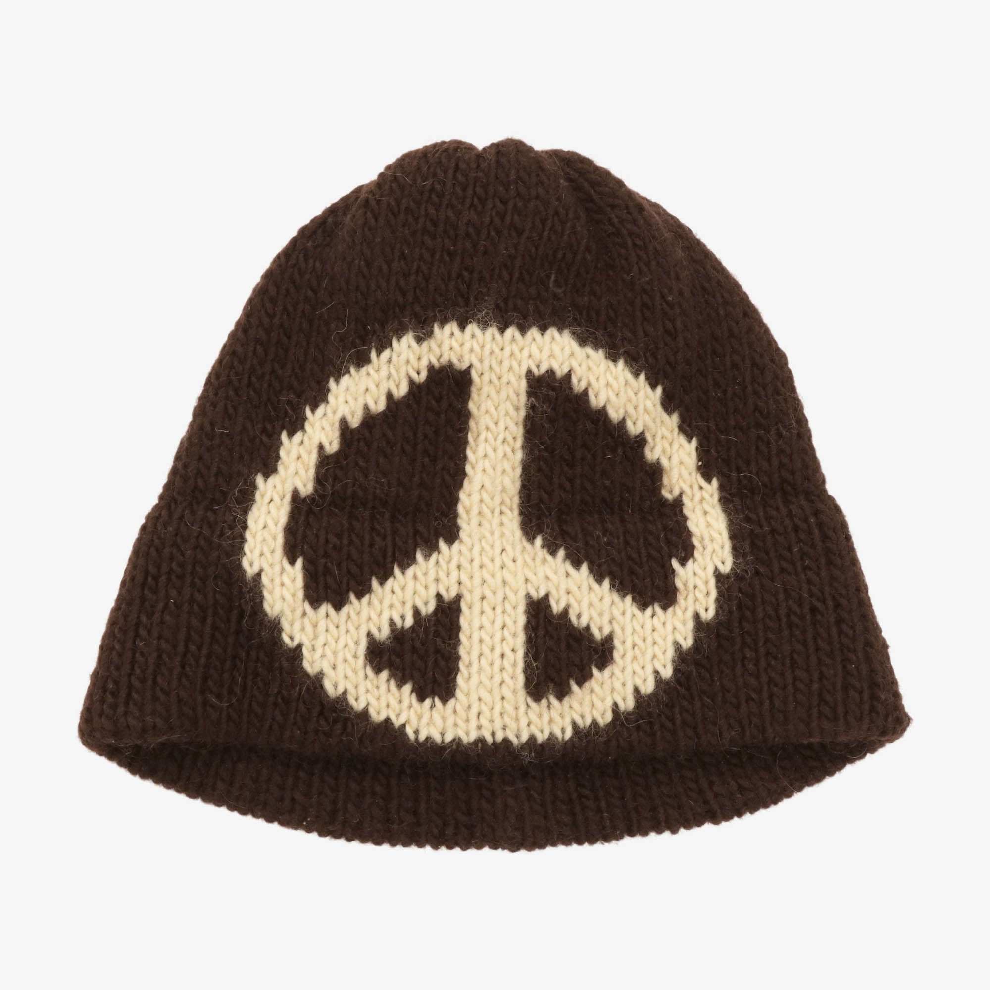 Peace Intarsia Hand Knitted Beanie