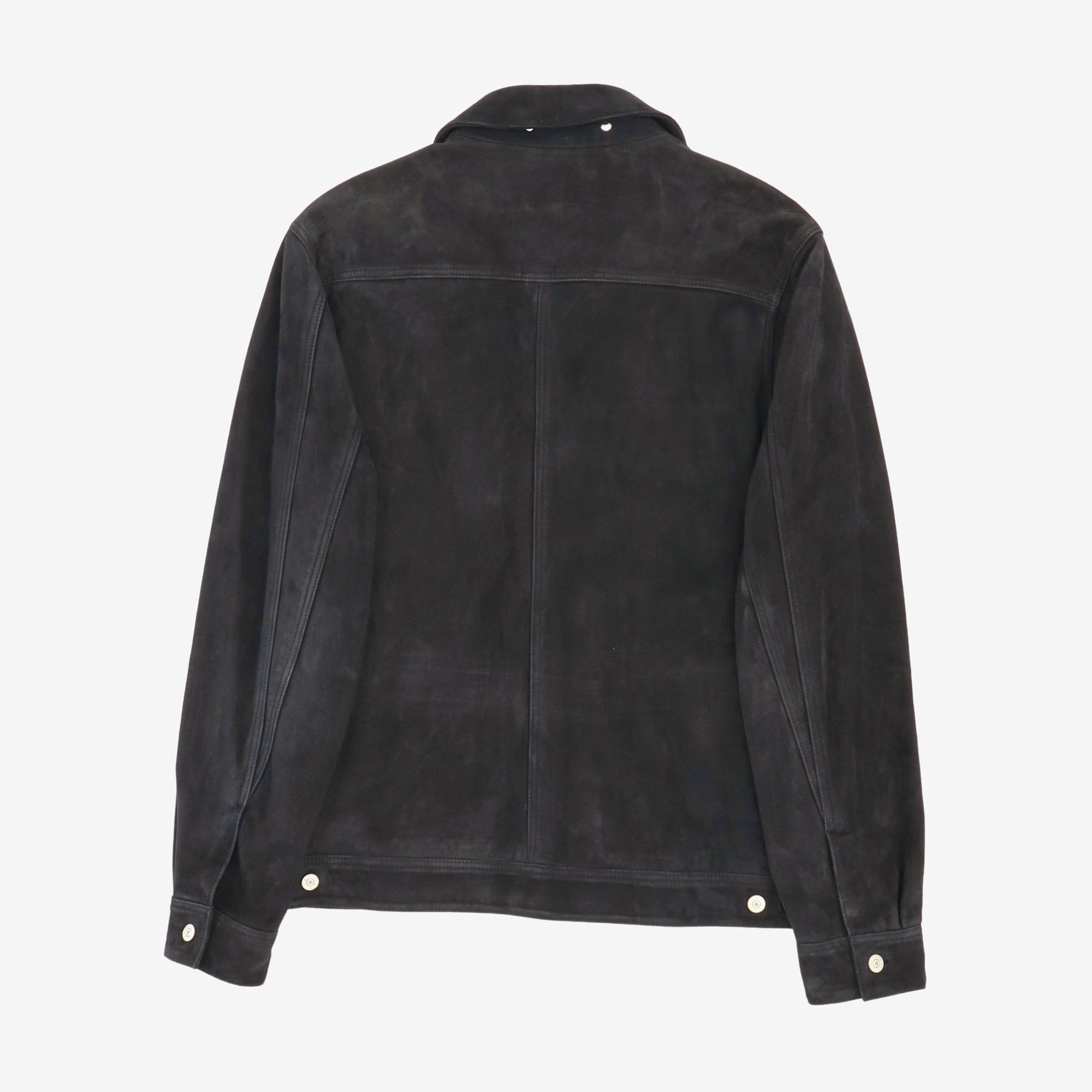 Suede Overshirt Utility Jacket