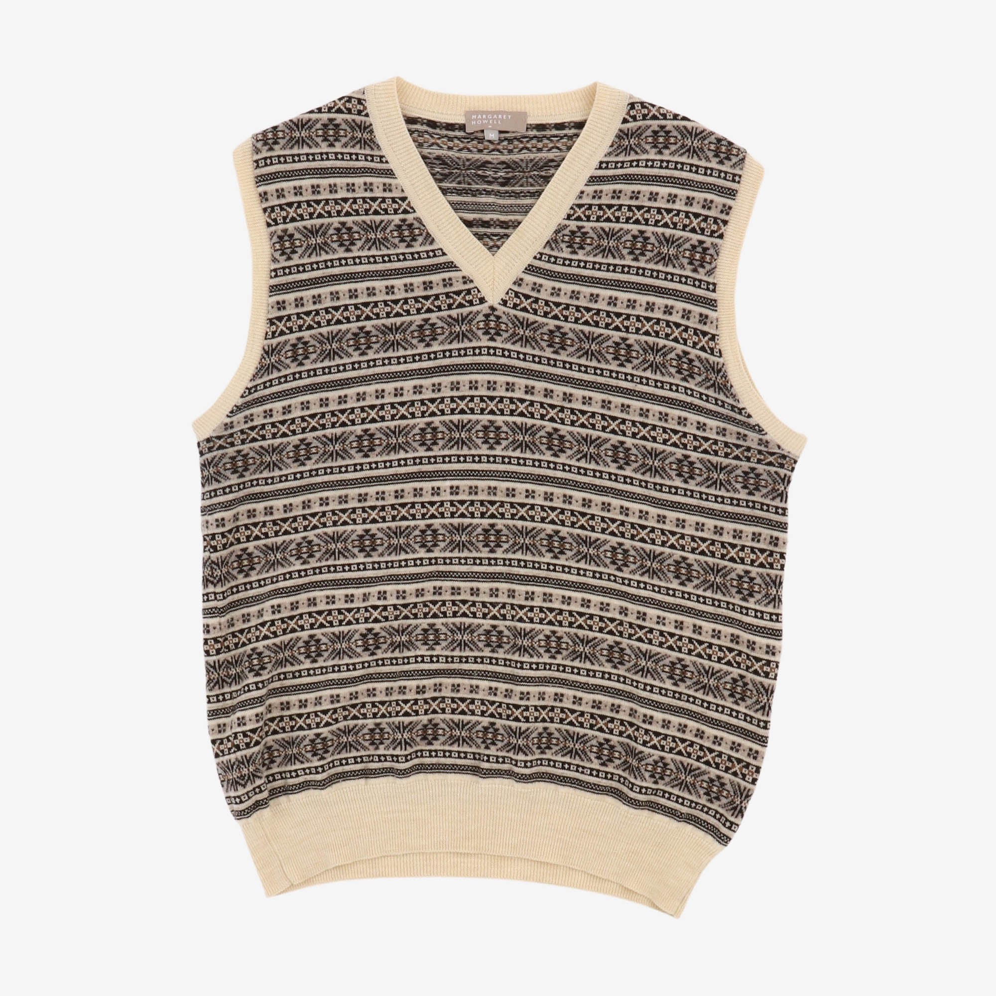 Cashmere Blend Fair Isle Knitted Vest