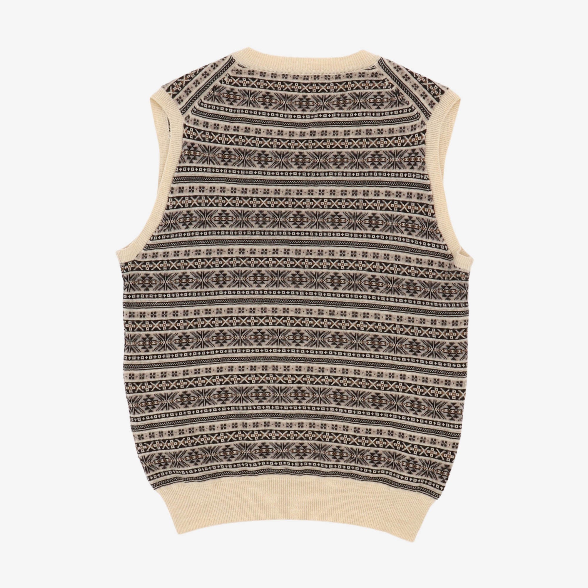 Cashmere Blend Fair Isle Knitted Vest