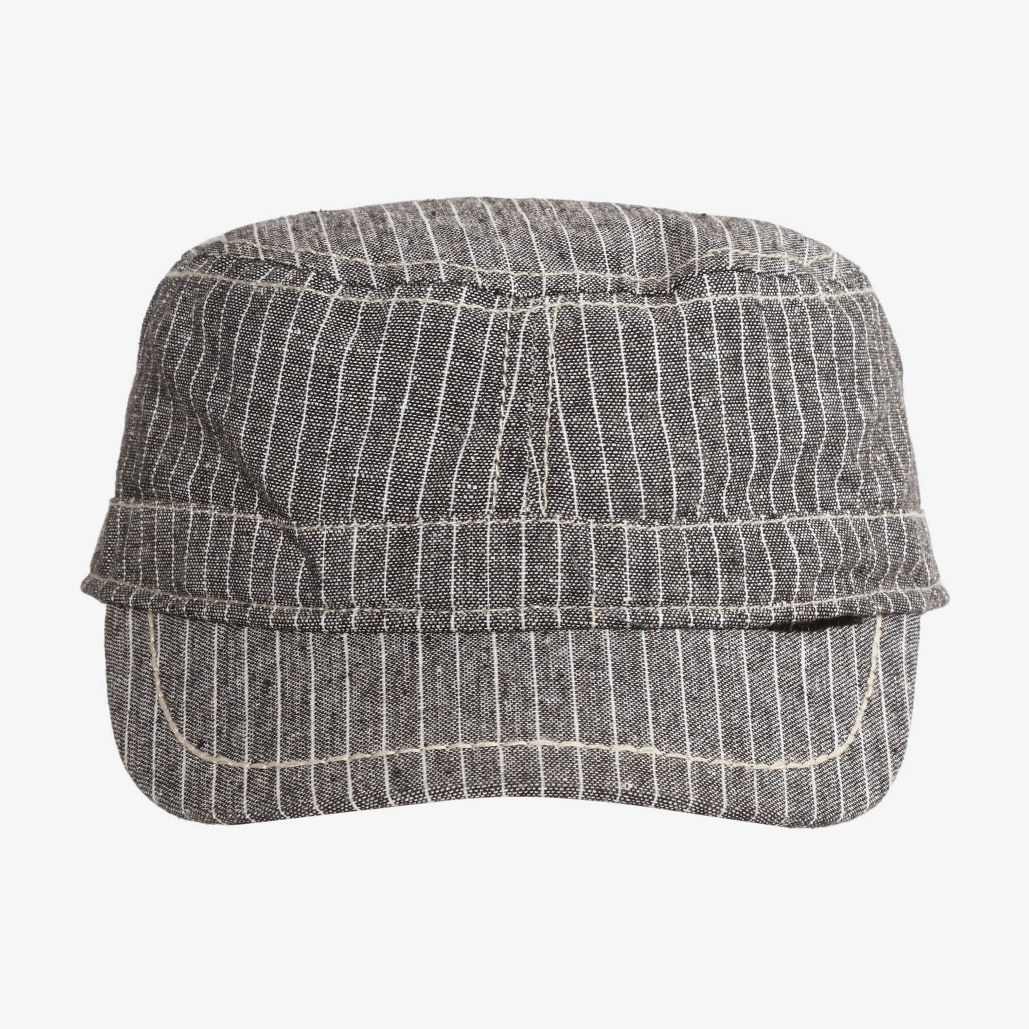 Linen Striped Cadet Cap