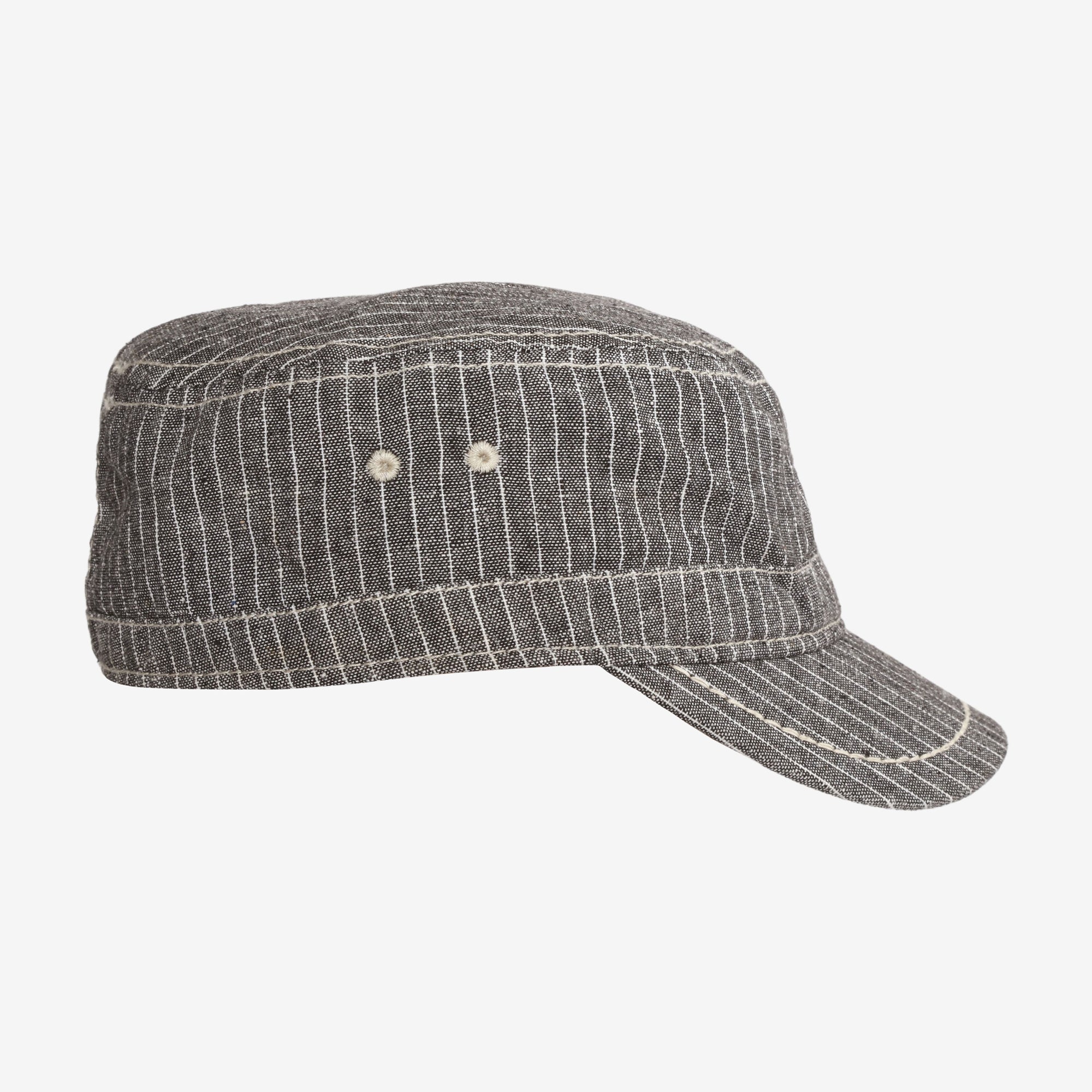 Linen Striped Cadet Cap