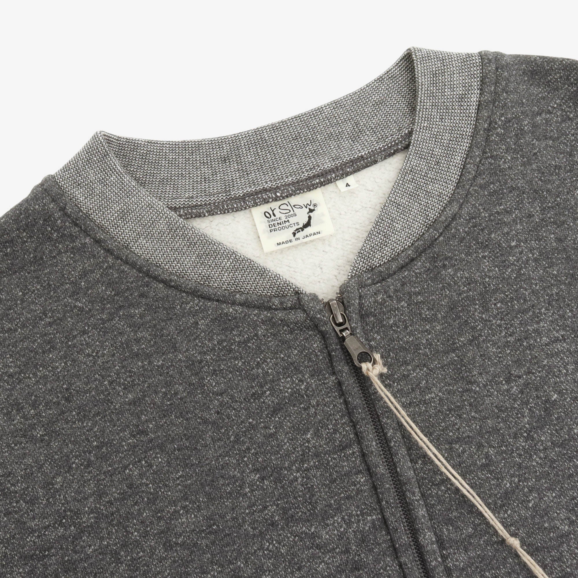 Densely Knit Front Zip Sweatshirt