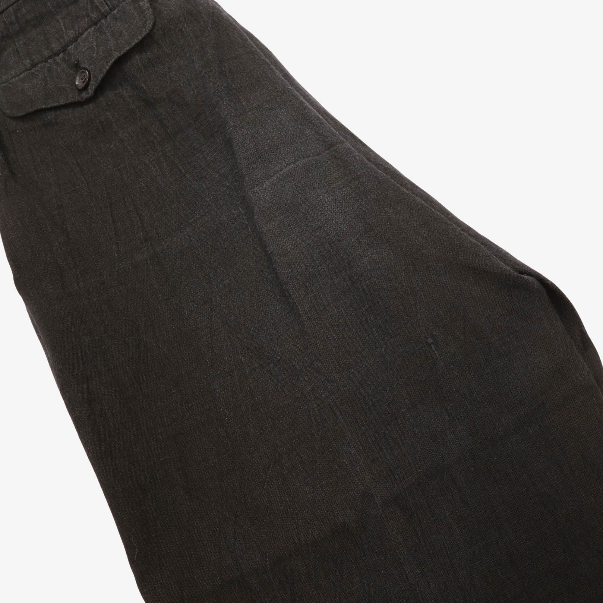 Linen Pleated Wide Leg Trousers (28W X 30L)