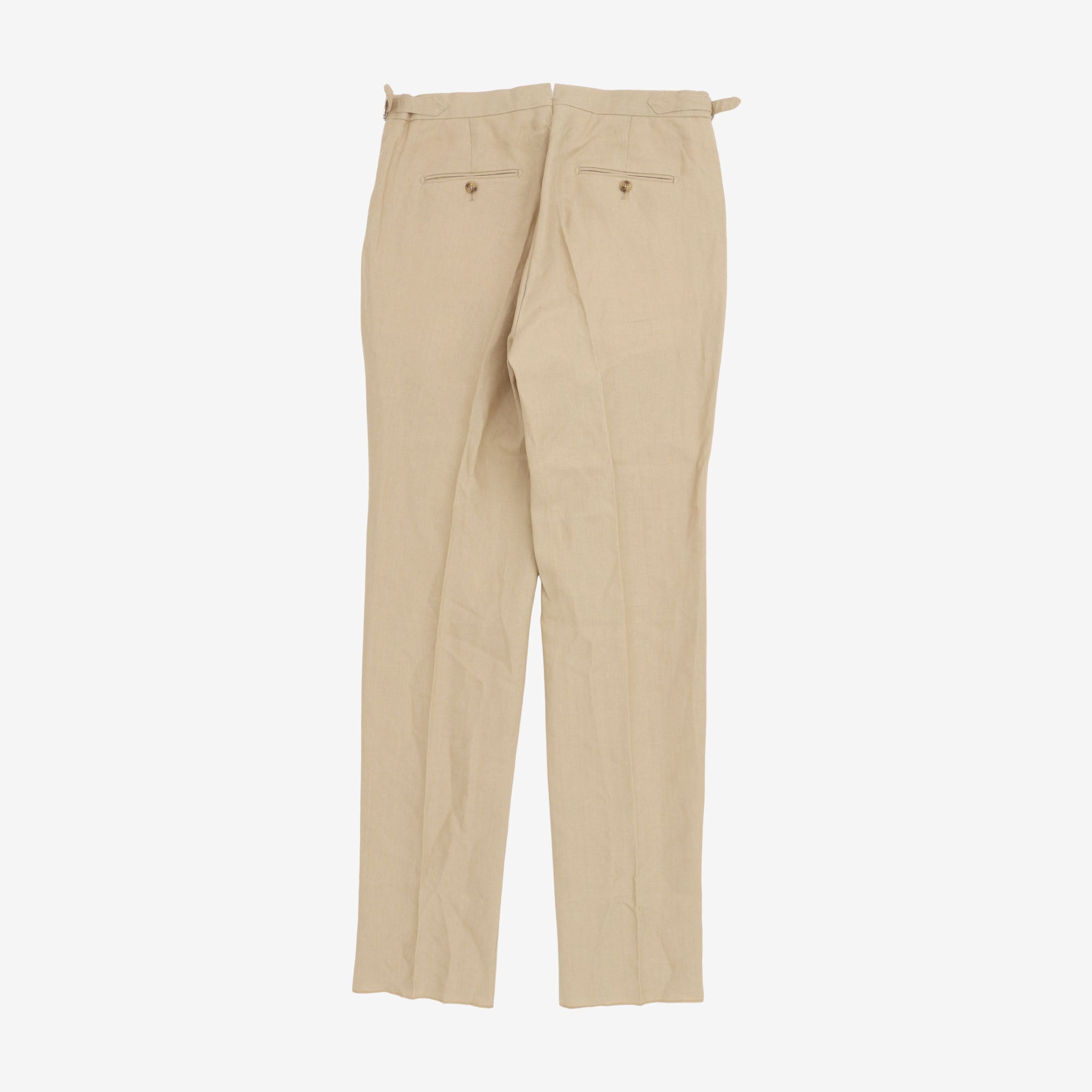 Linen Single Pleat Trousers
