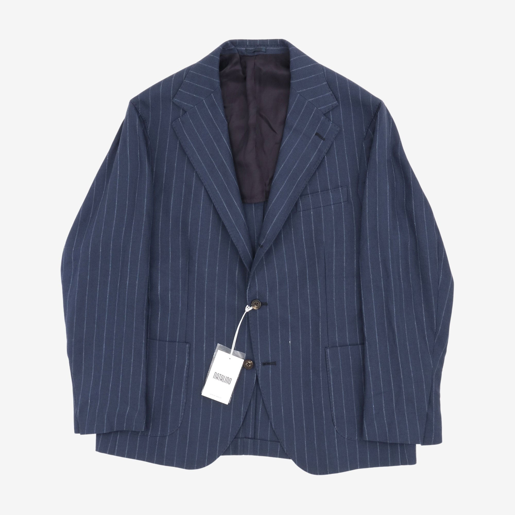 Chalk Stripe Tropical Wool Jacket