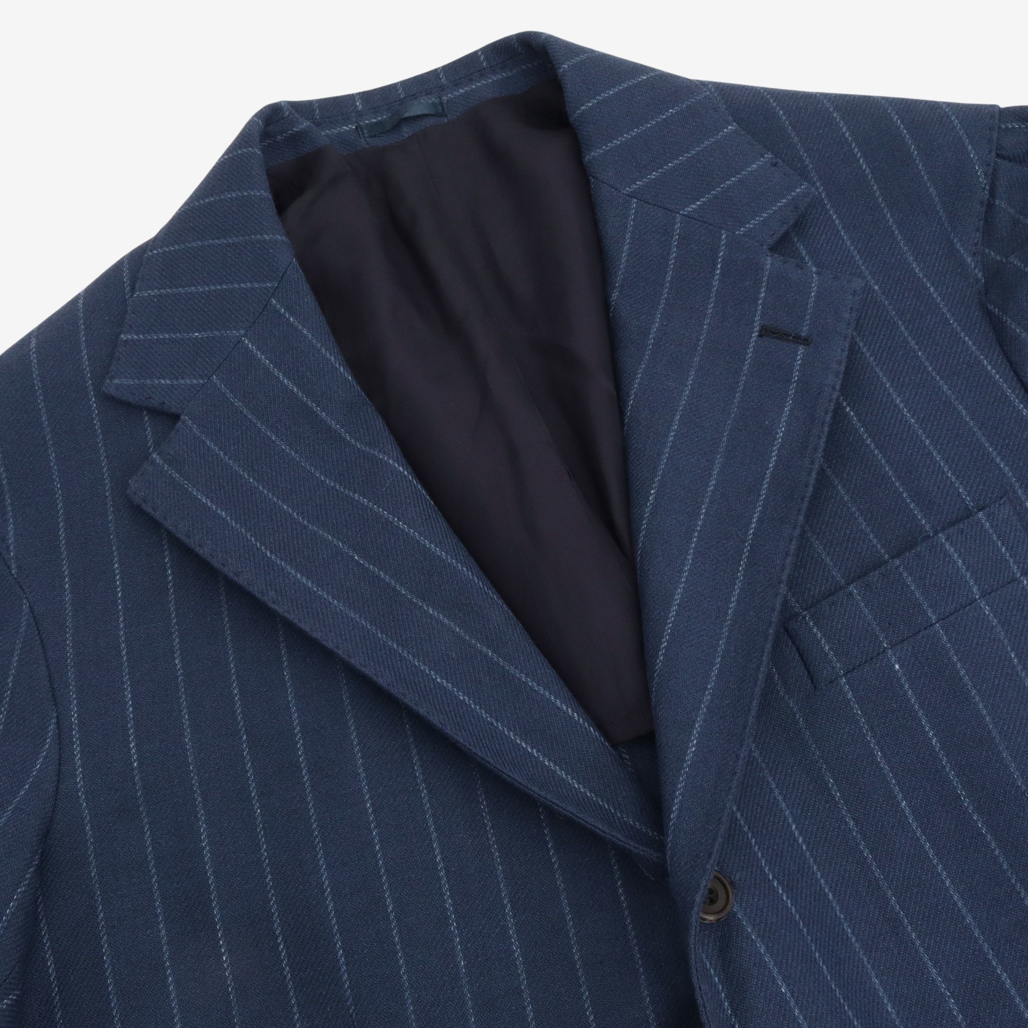 Chalk Stripe Tropical Wool Jacket
