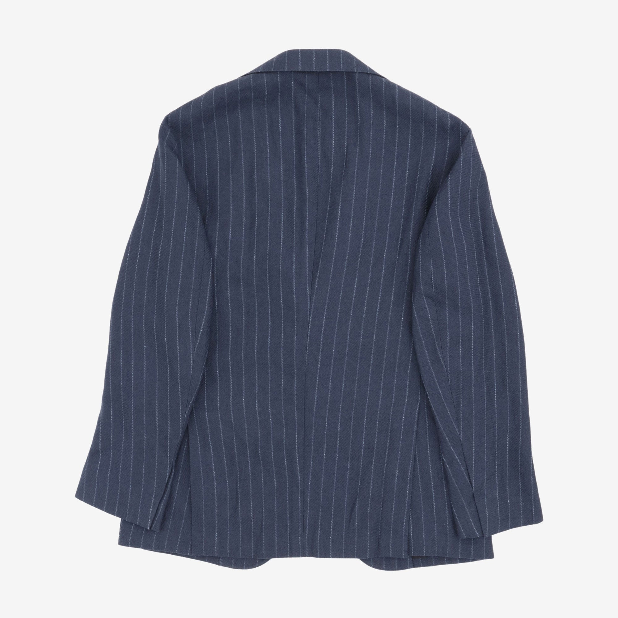 Chalk Stripe Tropical Wool Jacket
