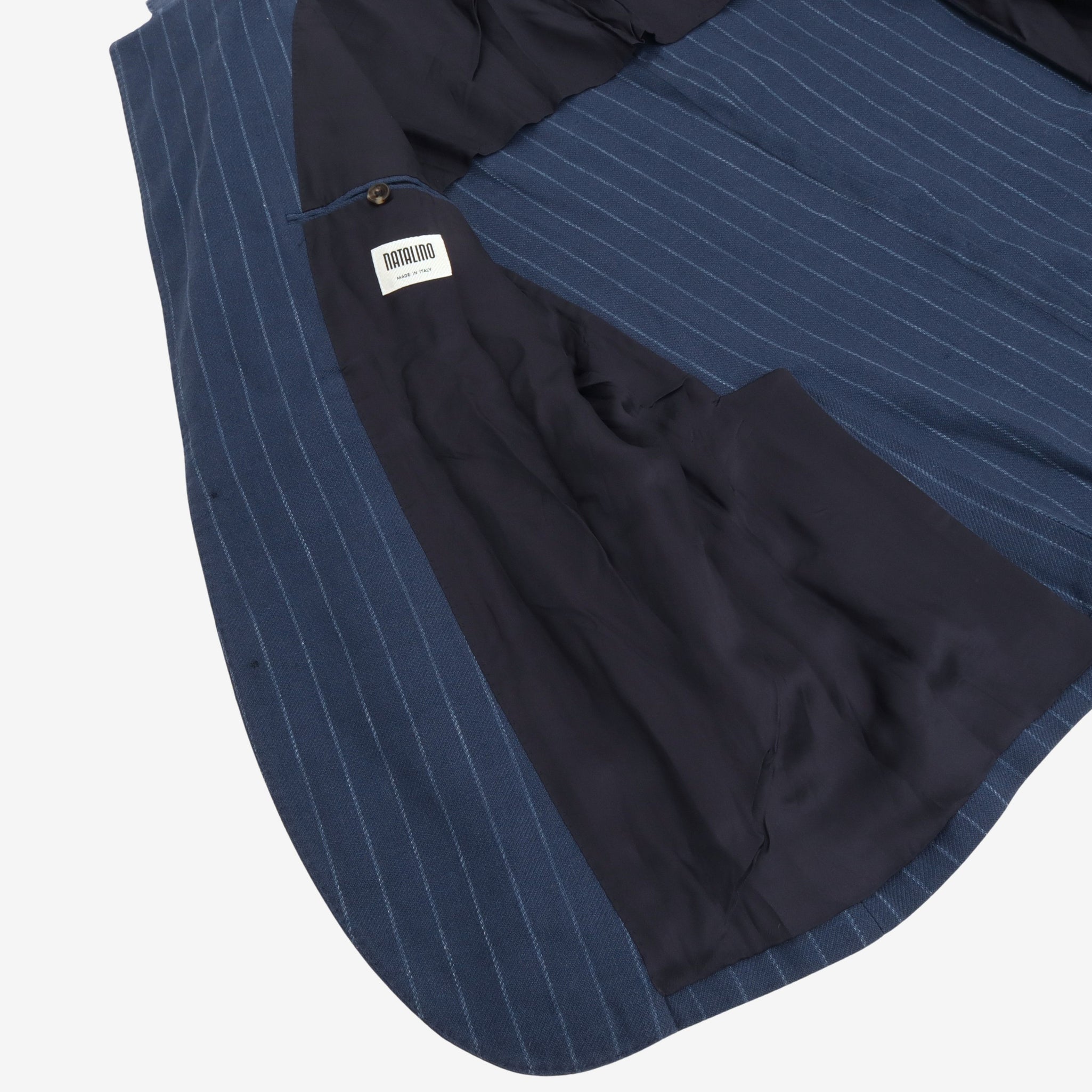 Chalk Stripe Tropical Wool Jacket