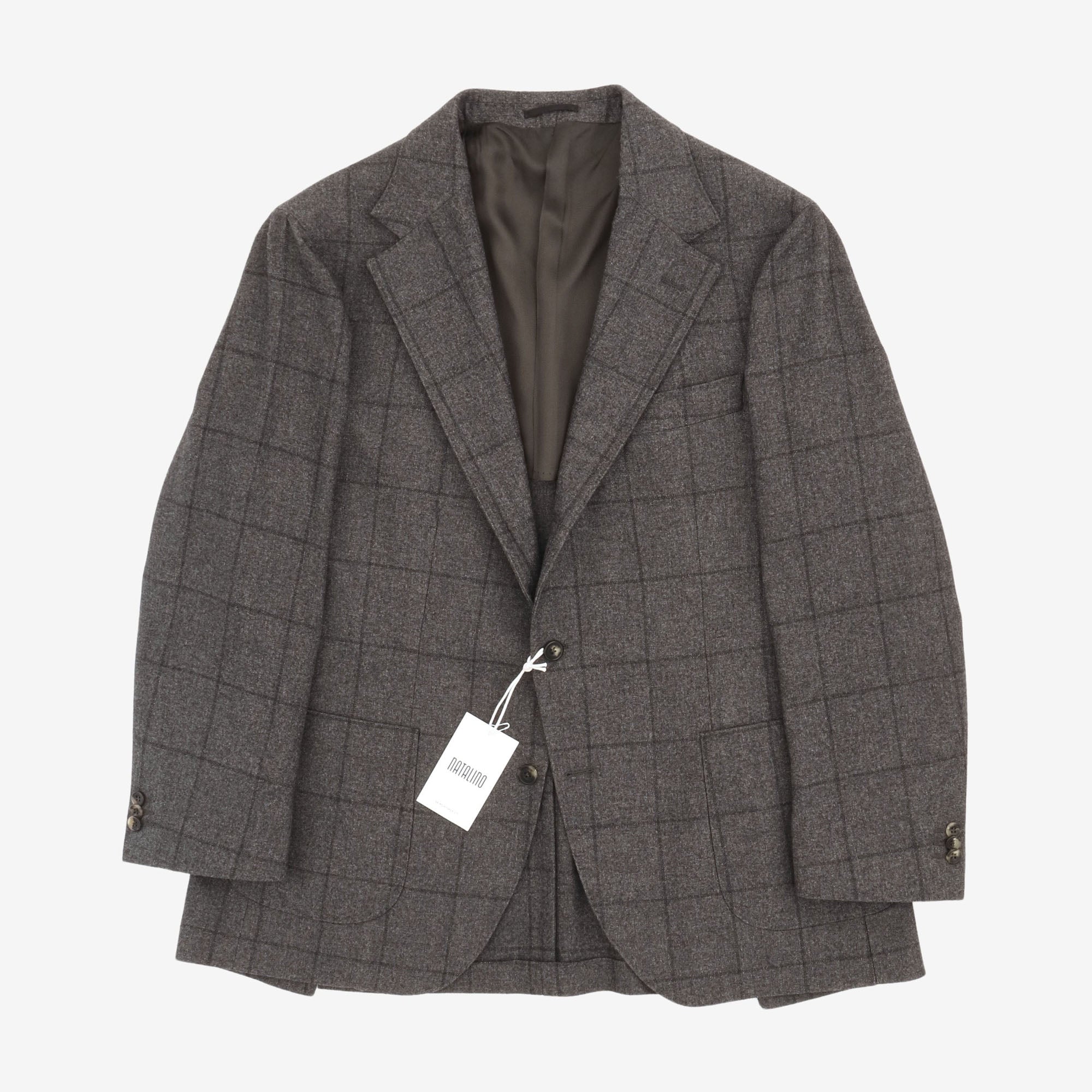 Windowpane Wool Blend Sport Coat