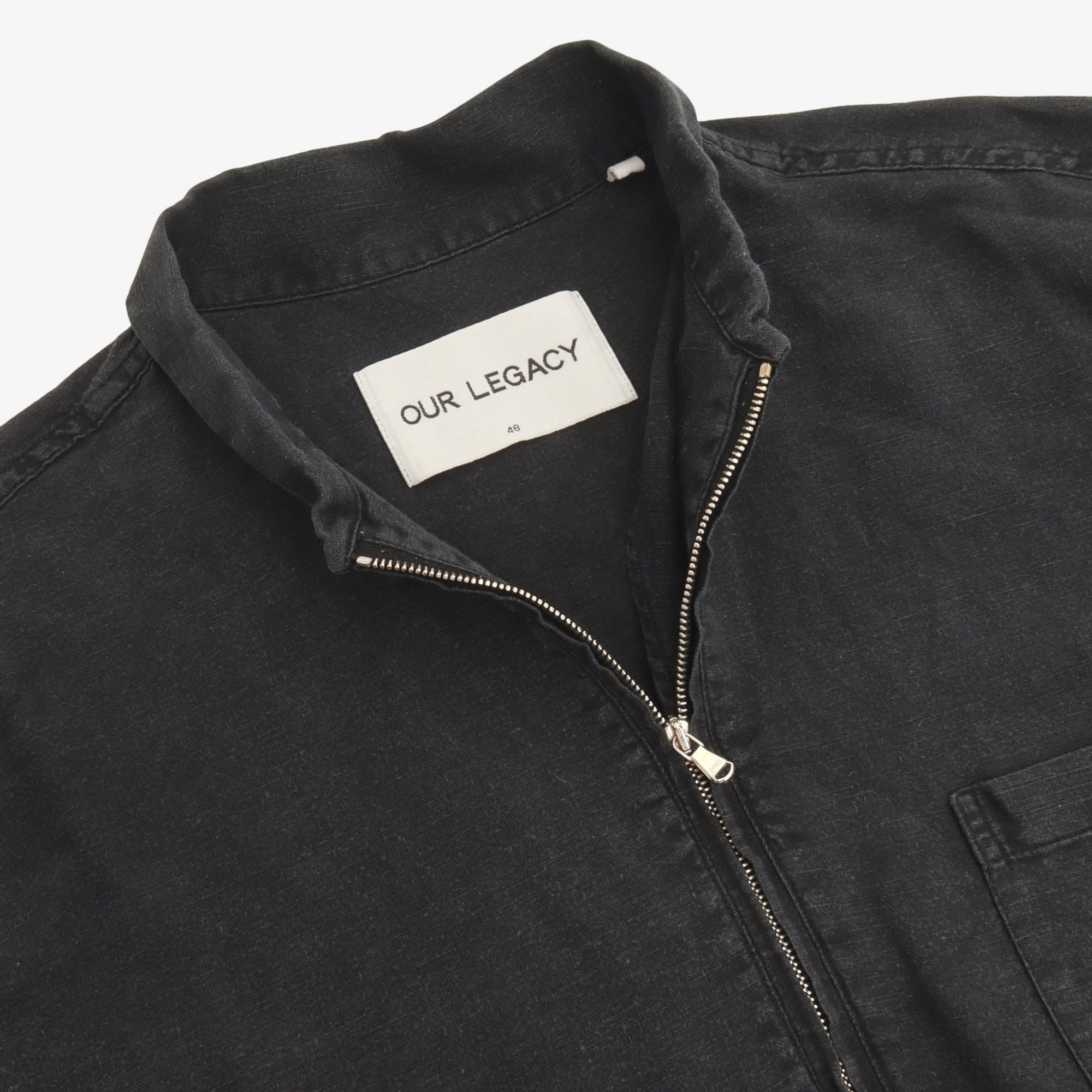 Linen Blend Zip Shirt