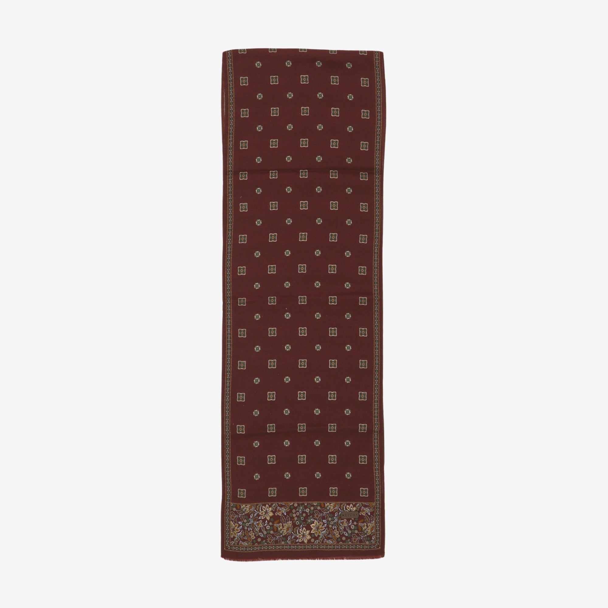 Wool Silk Paisley Scarf