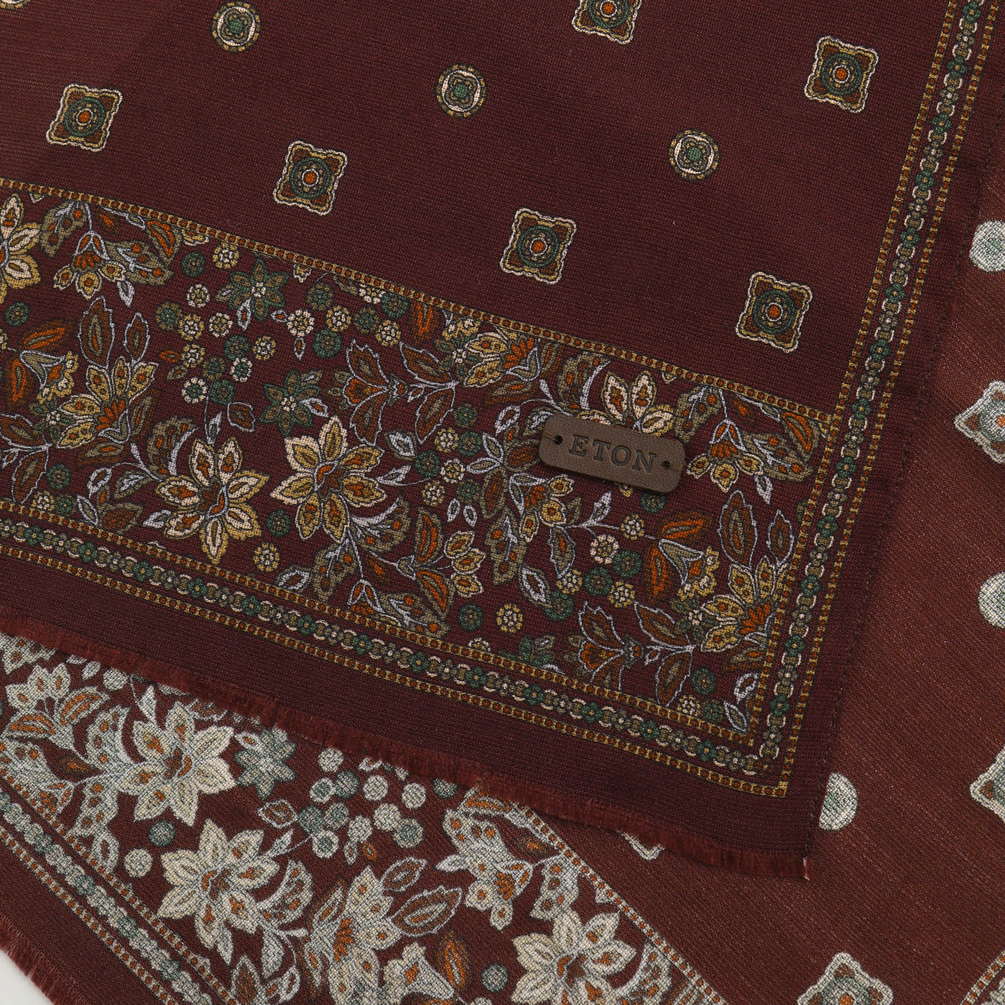 Wool Silk Paisley Scarf