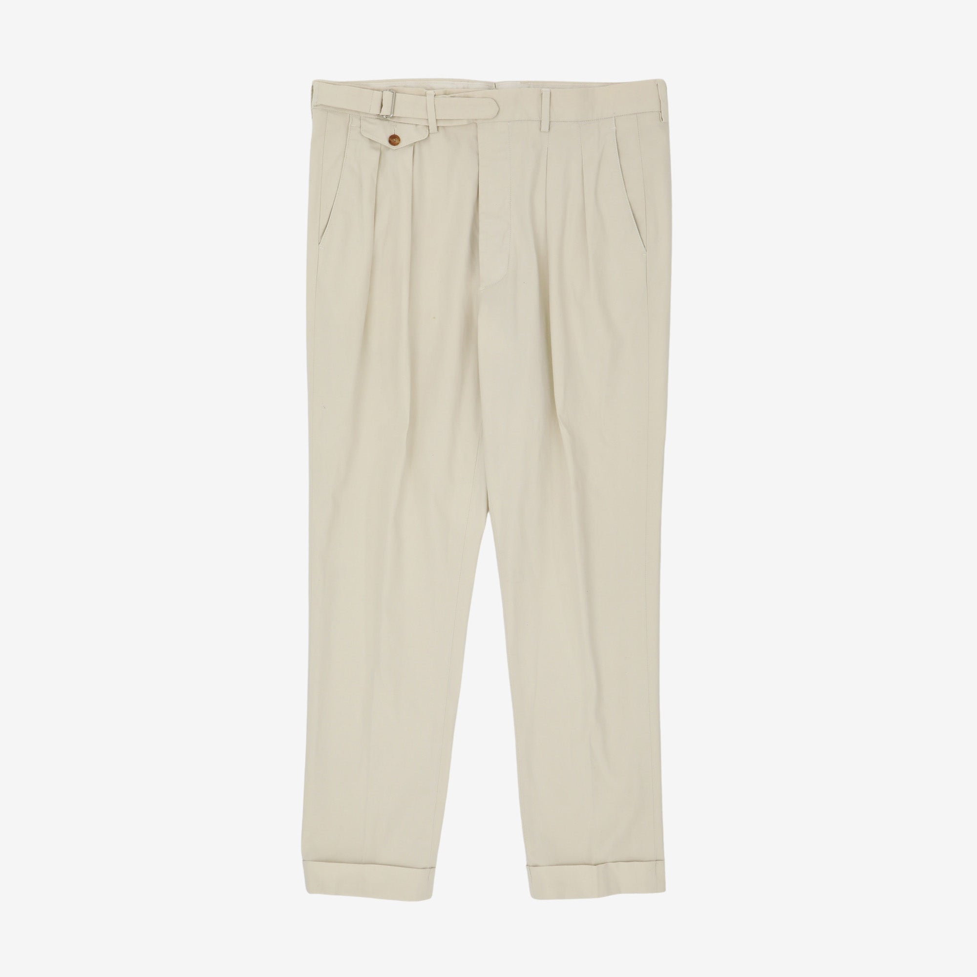 Two Pleat Belted Officer Trousers (36W X 30L)