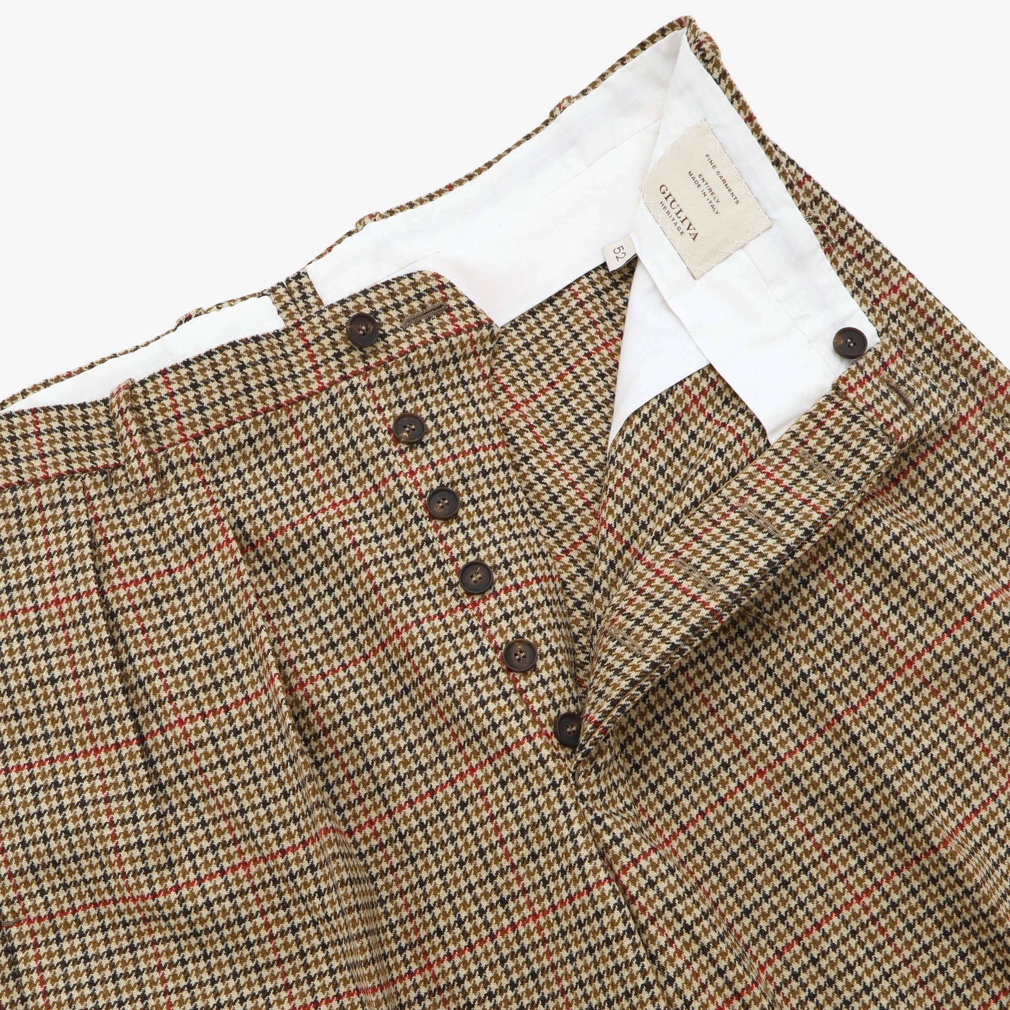 Houndstooth Pleated Trousers (35W X 36.5L)