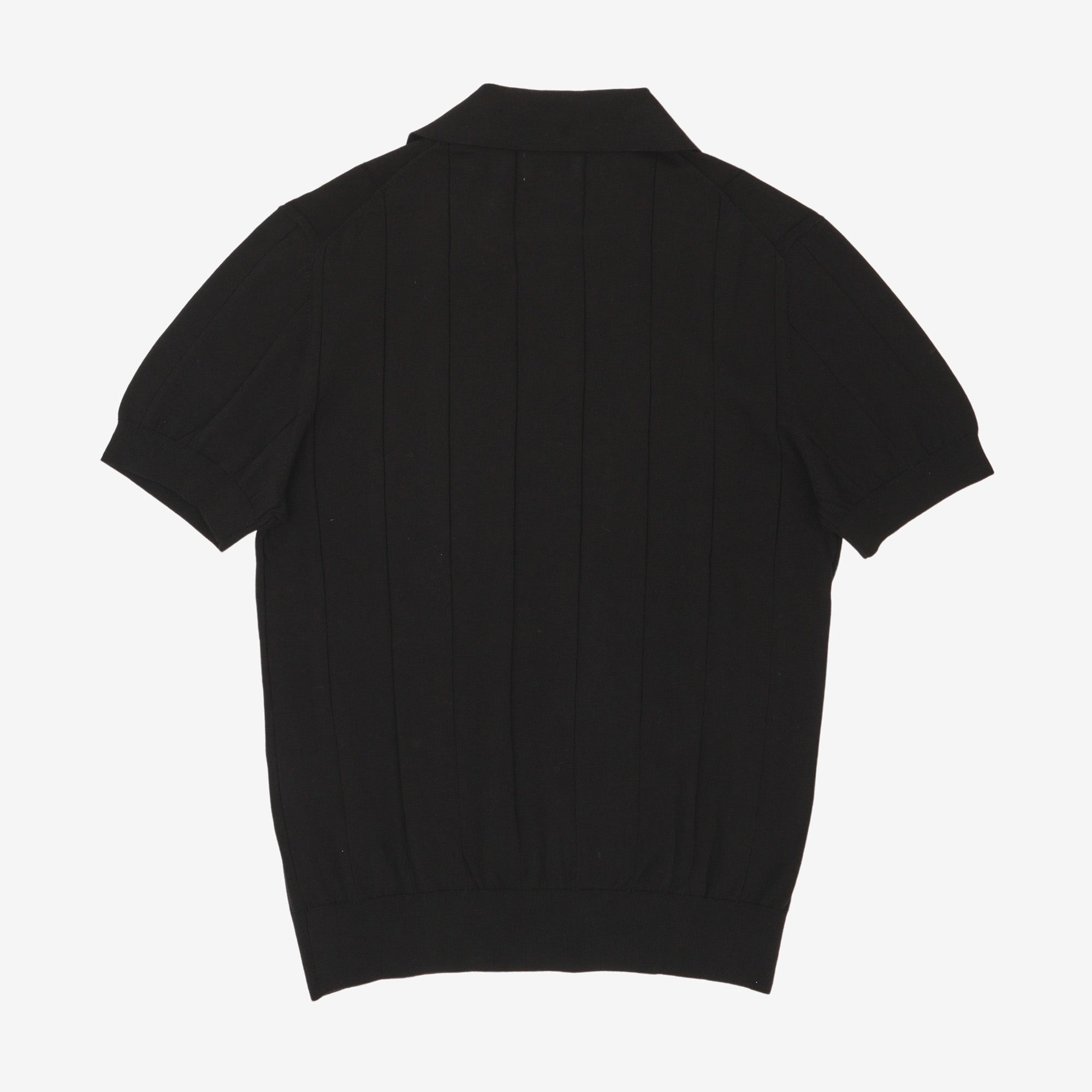 Ribbed Knit Polo