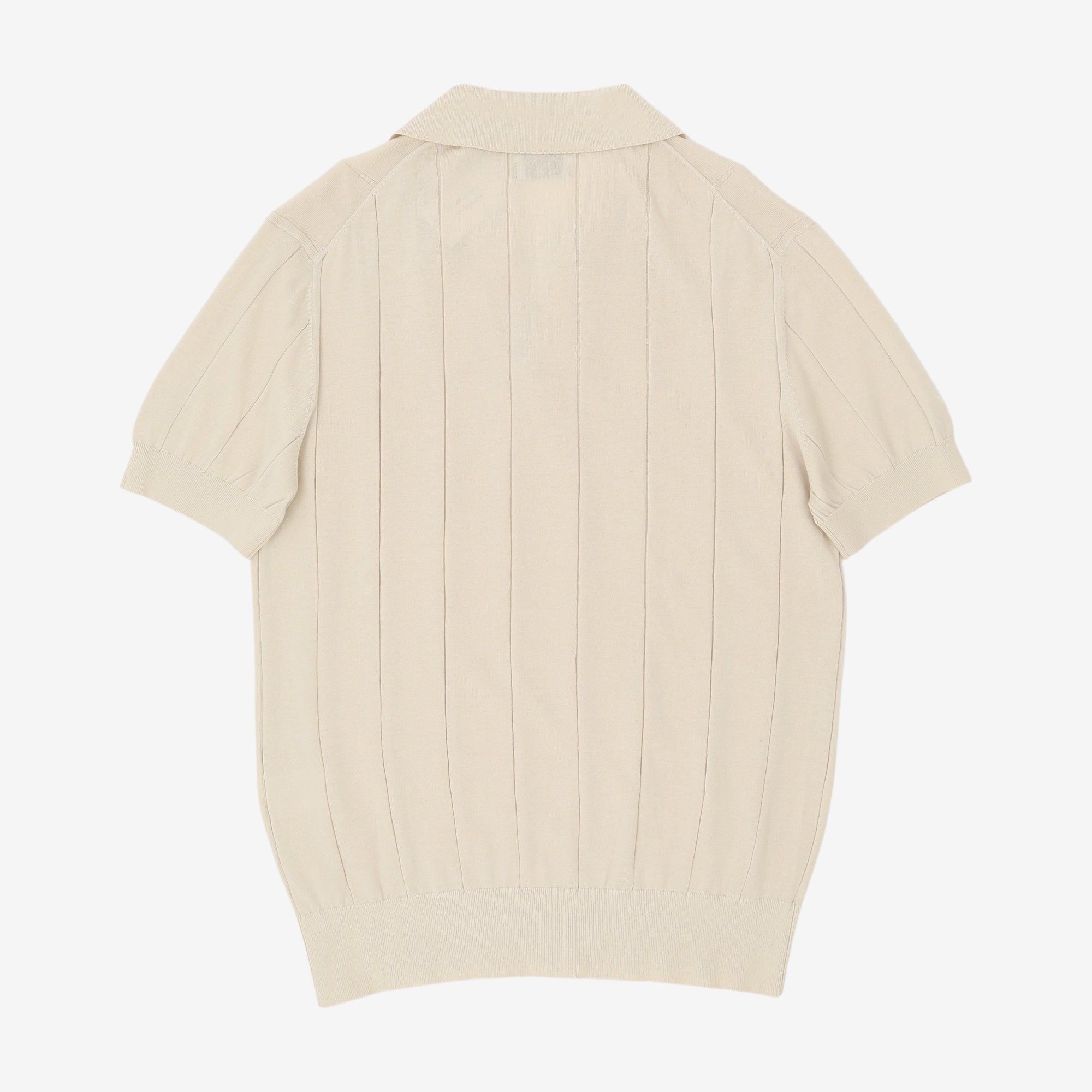 Rib Knit Polo Shirt